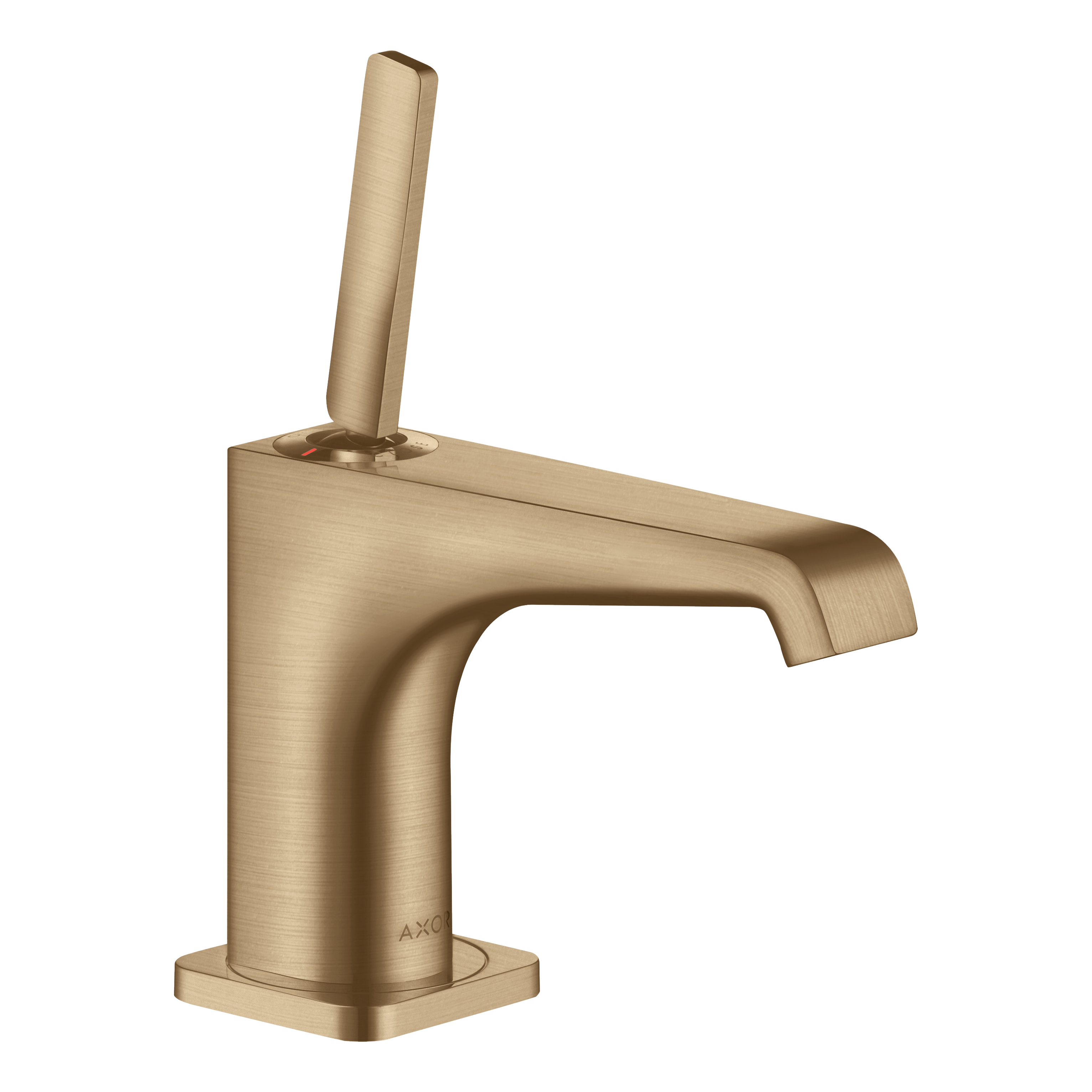 AXOR Citterio E Single Pin Handle Pillar Faucet 90 without Waste Set from Brandt in Brushed Bronze finish
