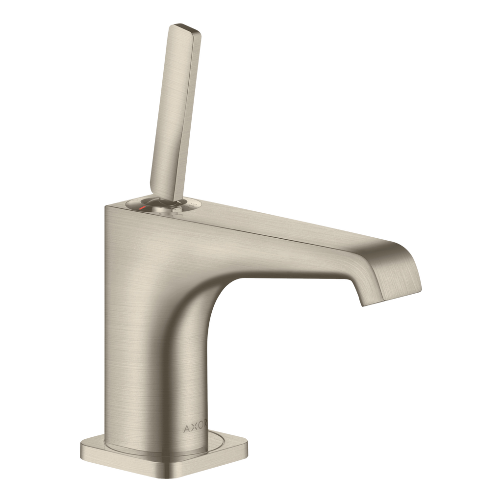 AXOR Citterio E Single Pin Handle Pillar Faucet 90 without Waste Set from Brandt in Brushed Nickel finish