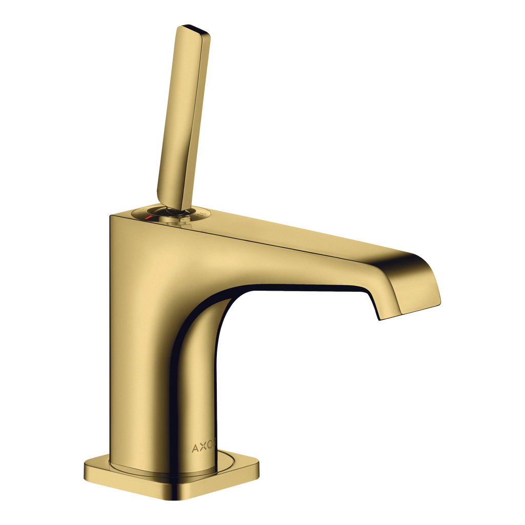 AXOR Citterio E Single Pin Handle Pillar Faucet 90 without Waste Set from Brandt in Polished Gold Optic finish