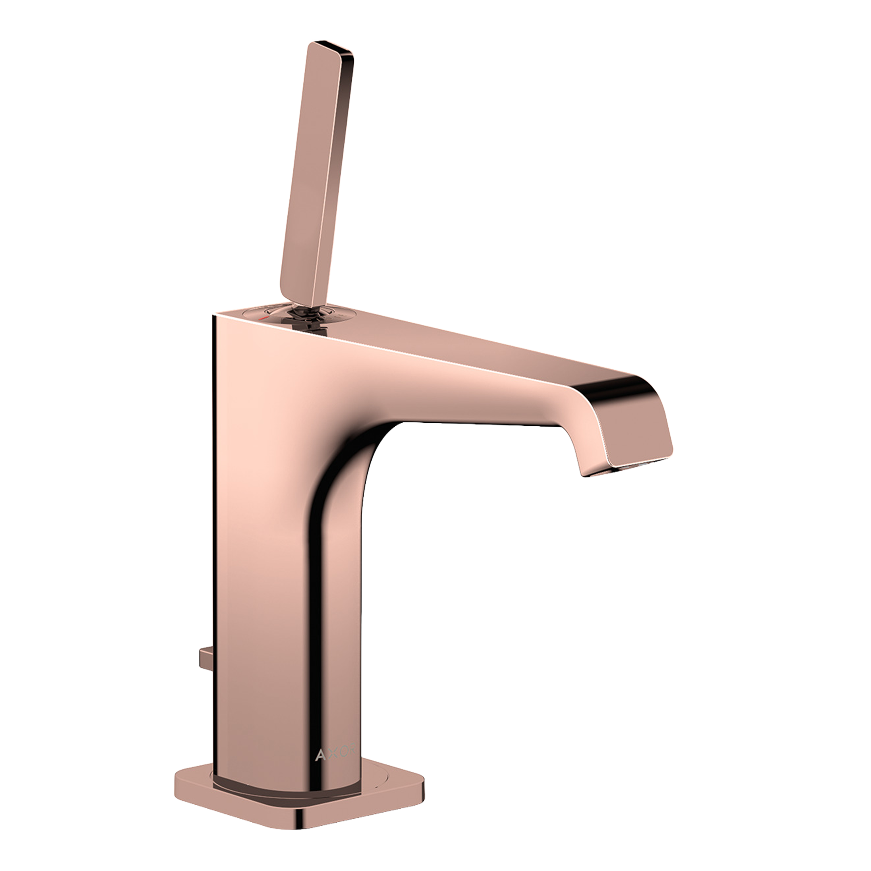 AXOR Citterio E Single Pin Handle Basin Mixer Faucet 130 with Pop-Up Waste Set from Brandt in Polished Red Gold finish