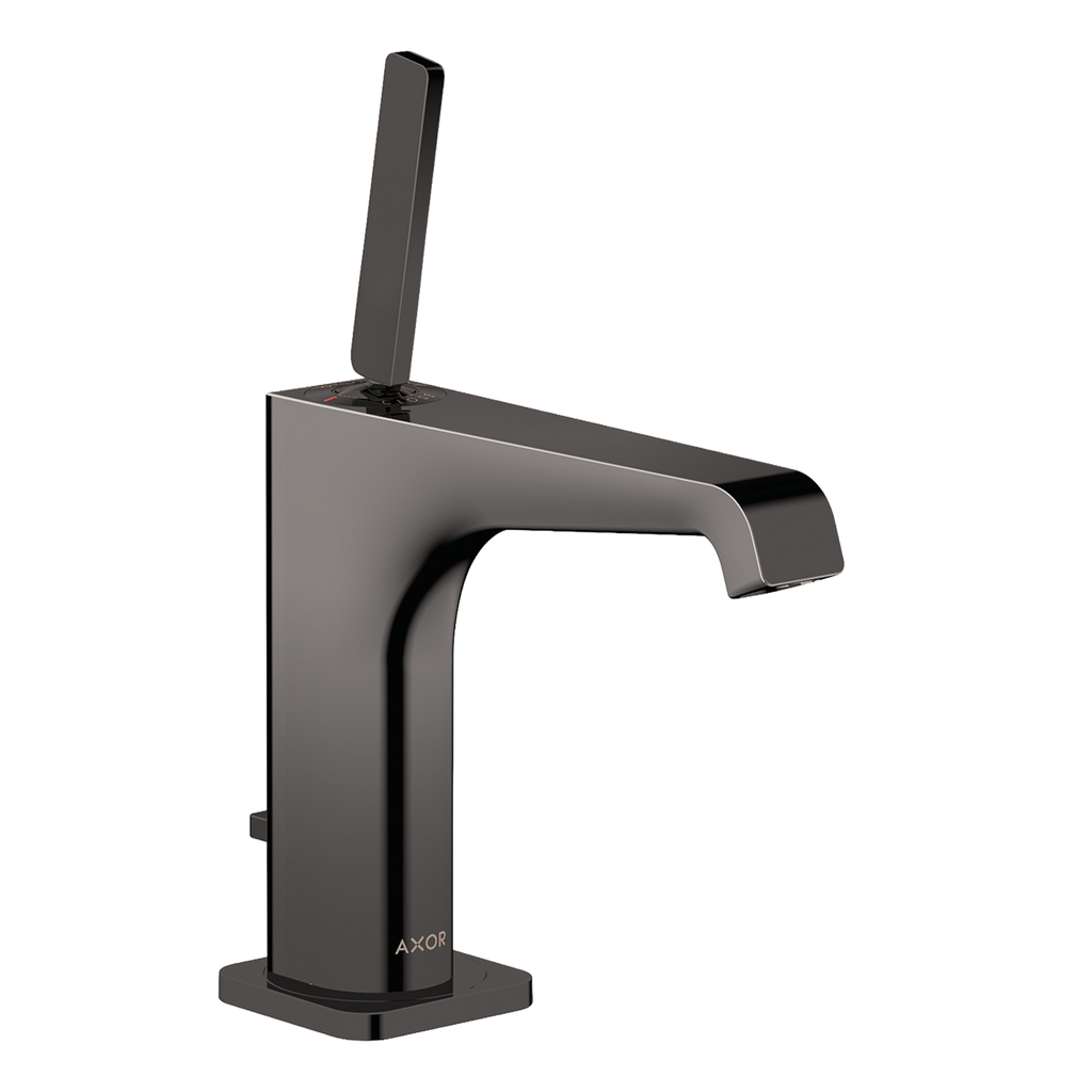 AXOR Citterio E Single Pin Handle Basin Mixer Faucet 130 with Pop-Up Waste Set from Brandt in Polished Black Chrome finish