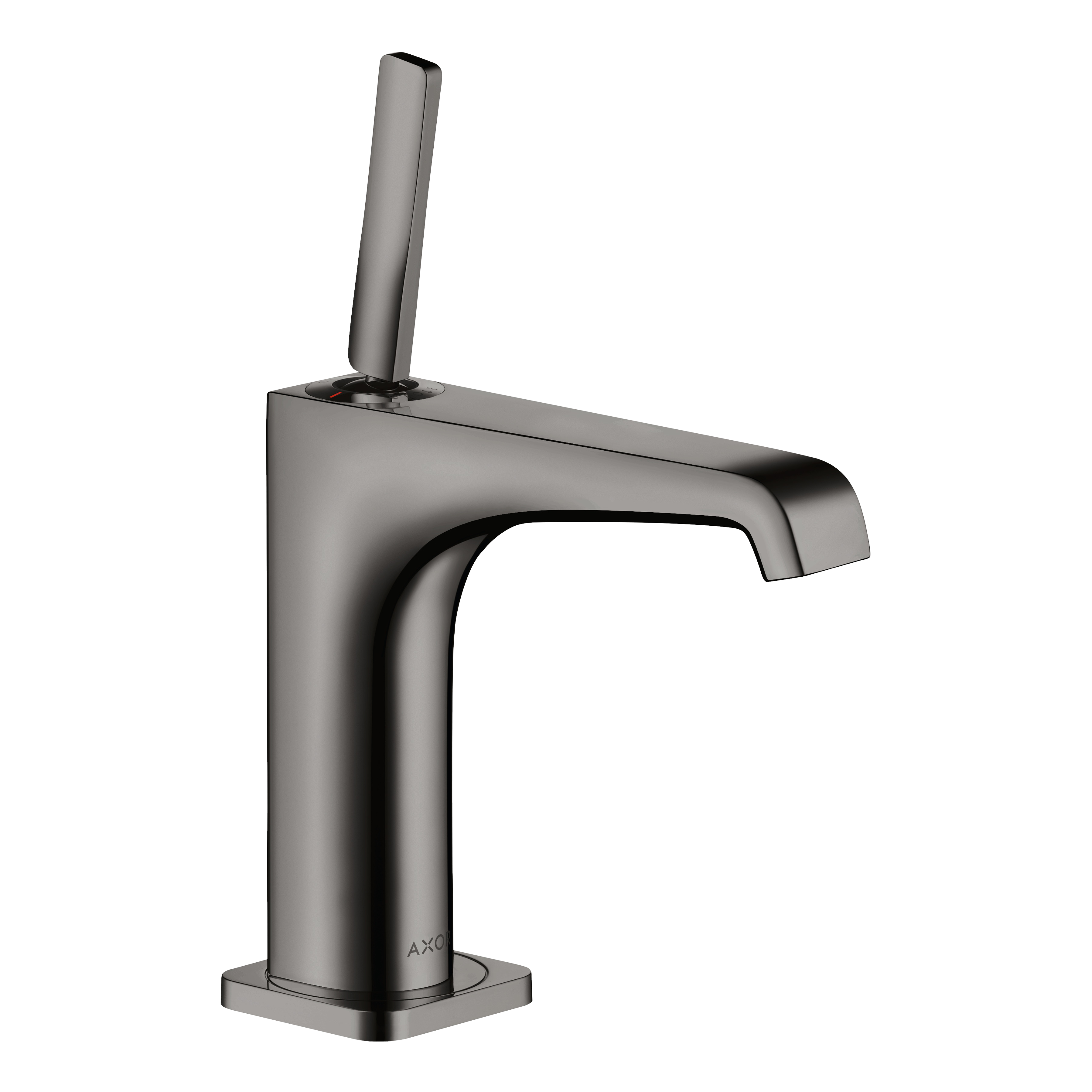 AXOR Citterio E Single Pin Handle Basin Mixer Faucet 130 with Open Waste Set from Brandt in Polished Black Chrome finish