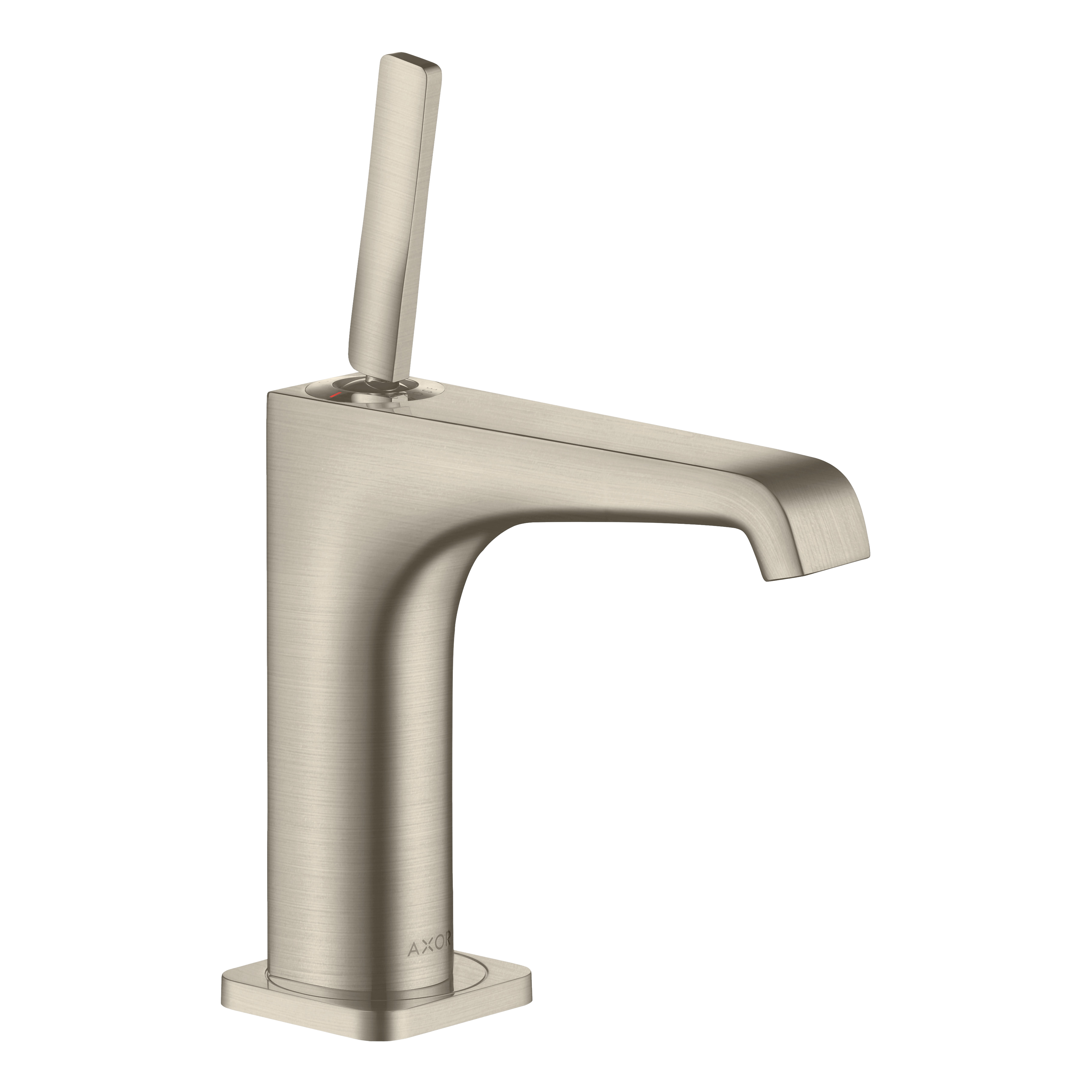 AXOR Citterio E Single Pin Handle Basin Mixer Faucet 130 with Open Waste Set from Brandt in Brushed Nickel finish