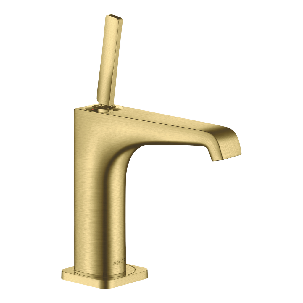 AXOR Citterio E Single Pin Handle Basin Mixer Faucet 130 with Open Waste Set from Brandt in Brushed Brass finish