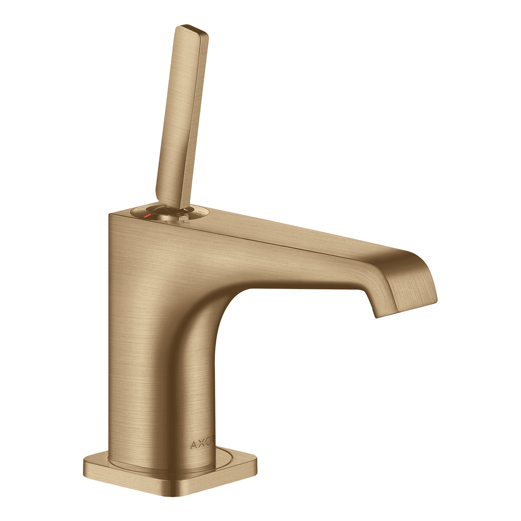 AXOR Citterio E Single Pin Handle Basin Mixer Faucet 90 with Open Waste Set from Brandt in Brushed Bronze finish