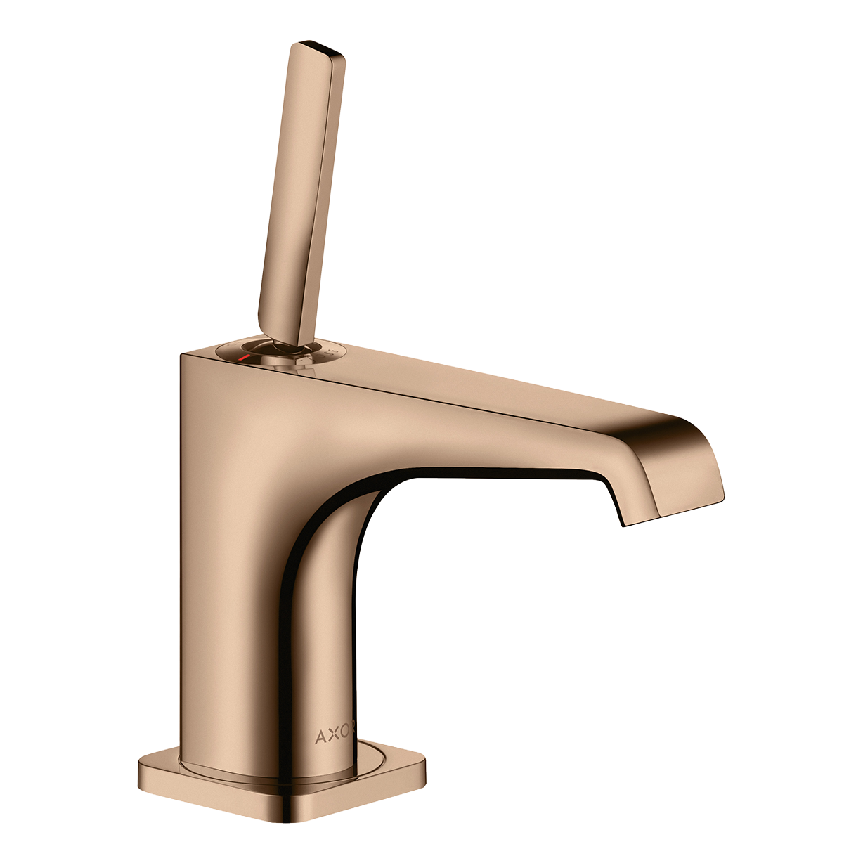 AXOR Citterio E Single Pin Handle Basin Mixer Faucet 90 with Open Waste Set from Brandt in Polished Red Gold finish