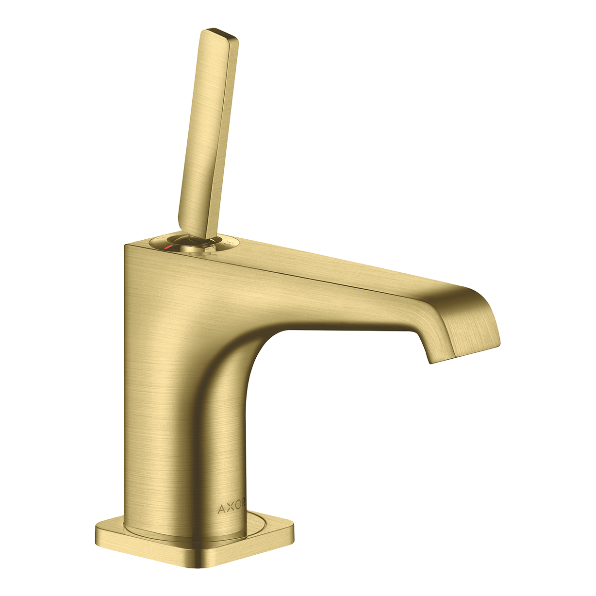 AXOR Citterio E Single Pin Handle Basin Mixer Faucet 90 with Open Waste Set from Brandt in Brushed Brass finish