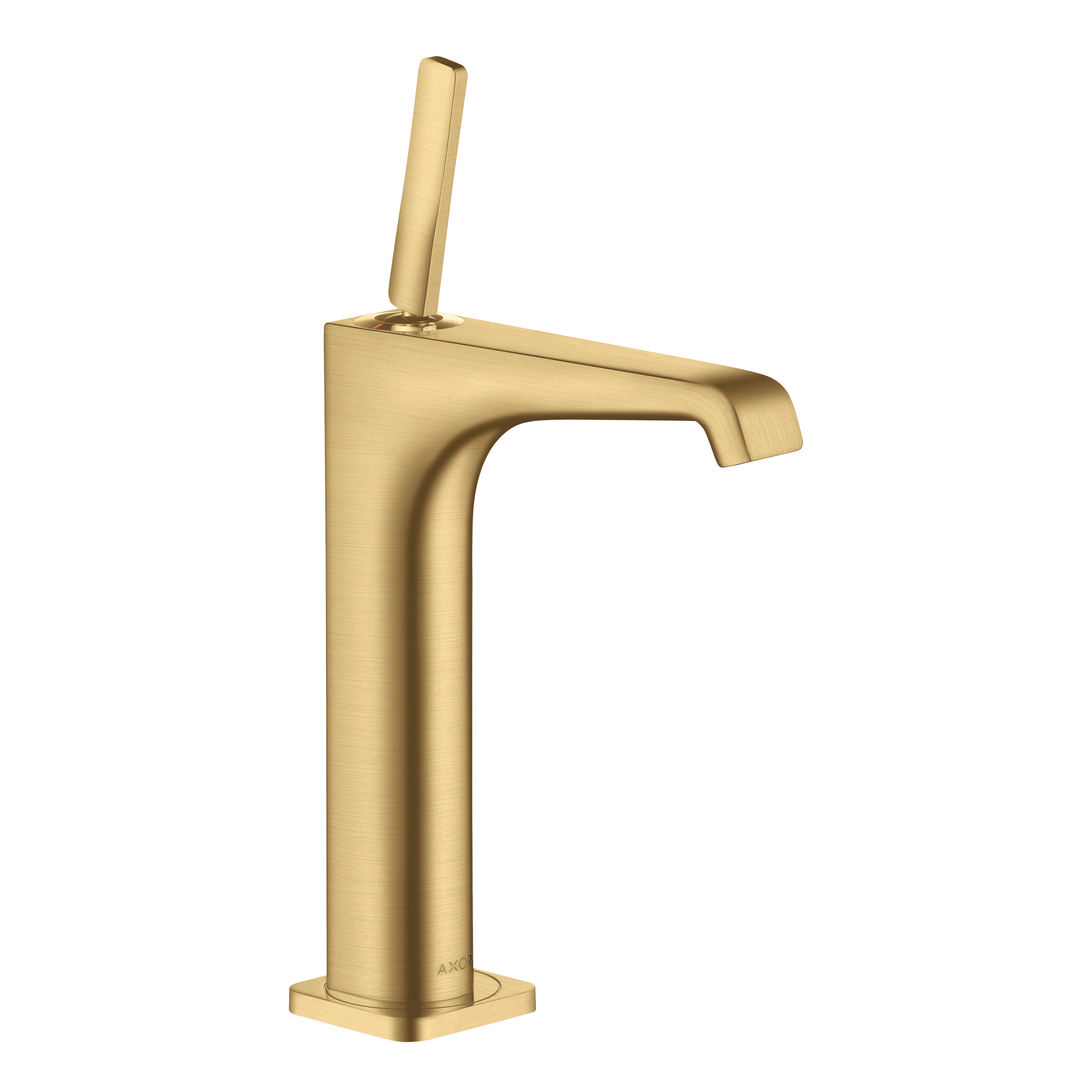 AXOR Citterio E Single Pin Handle Basin Mixer Faucet 190 with Open Waste Set from Brandt in Brushed Gold Optic finish