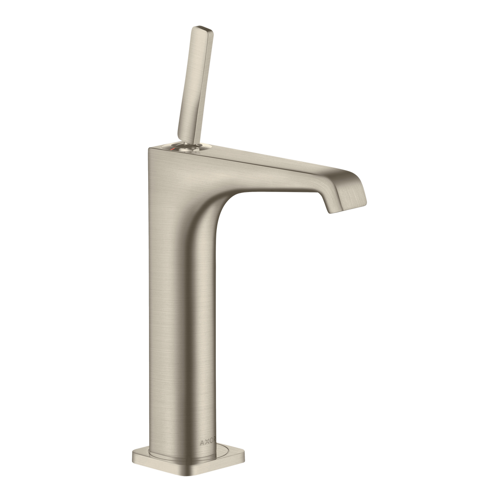 AXOR Citterio E Single Pin Handle Basin Mixer Faucet 190 with Open Waste Set from Brandt in Brushed Nickel finish