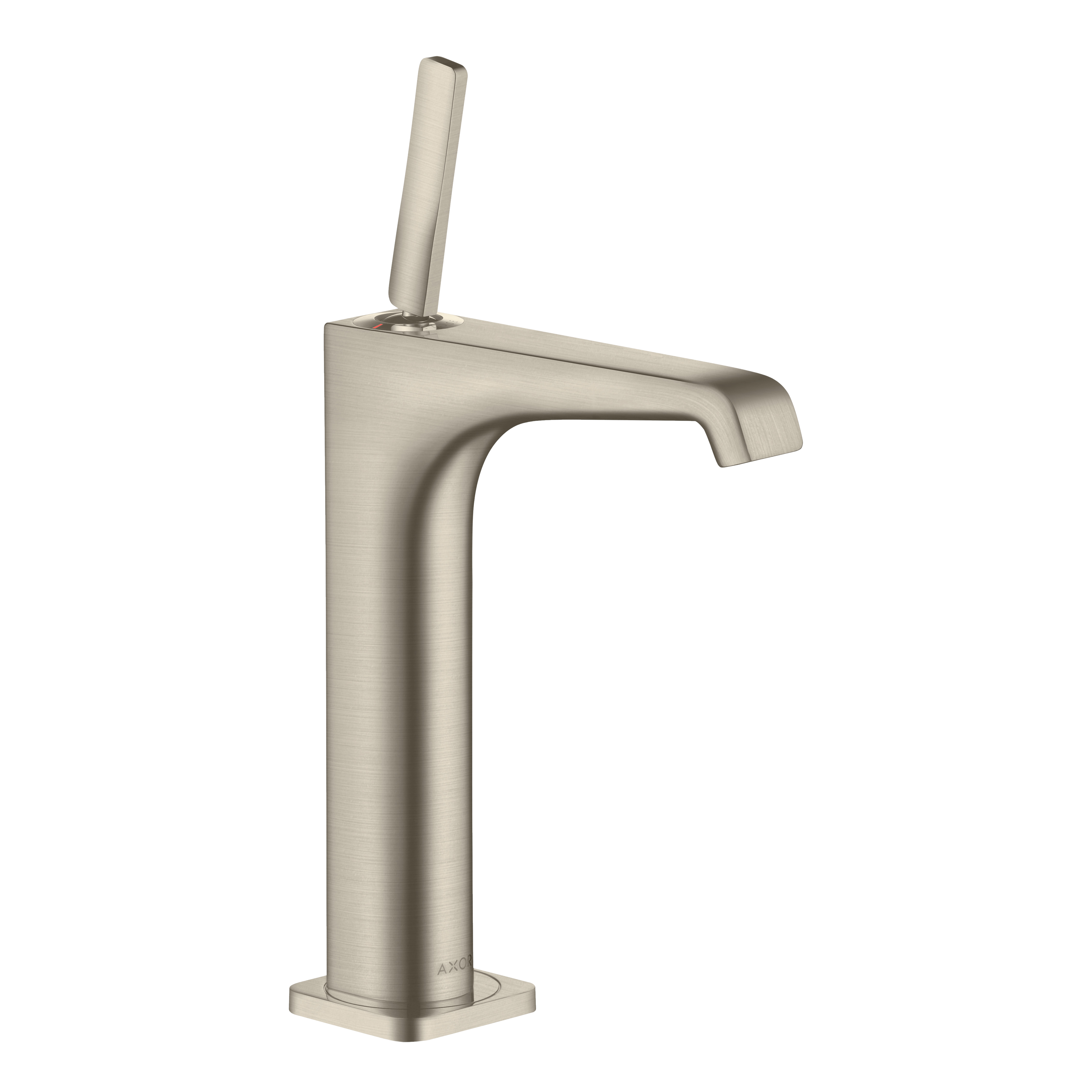 AXOR Citterio E Single Pin Handle Basin Mixer Faucet 190 with Open Waste Set from Brandt in Brushed Nickel finish