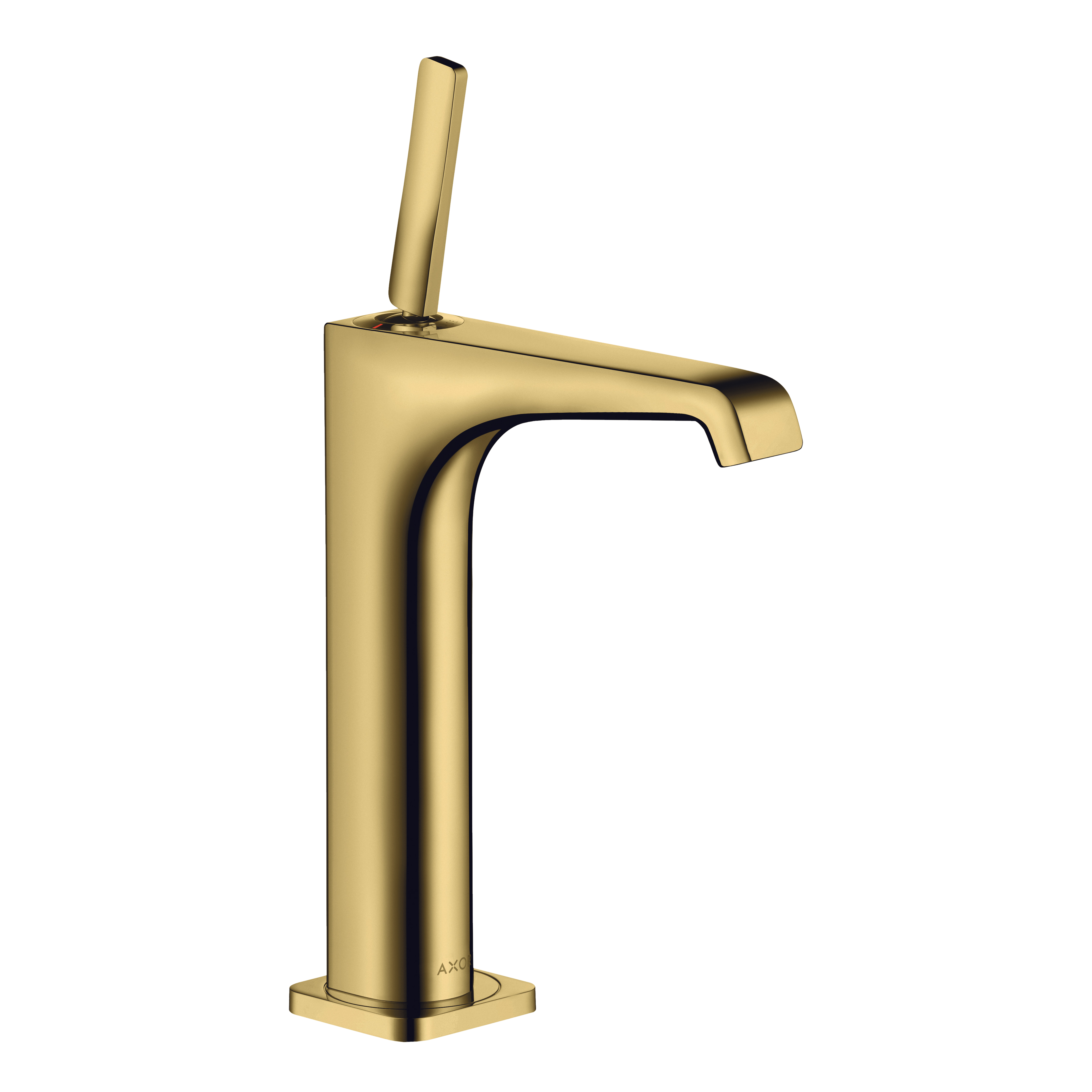 AXOR Citterio E Single Pin Handle Basin Mixer Faucet 190 with Open Waste Set from Brandt in Polished Gold Optic finish