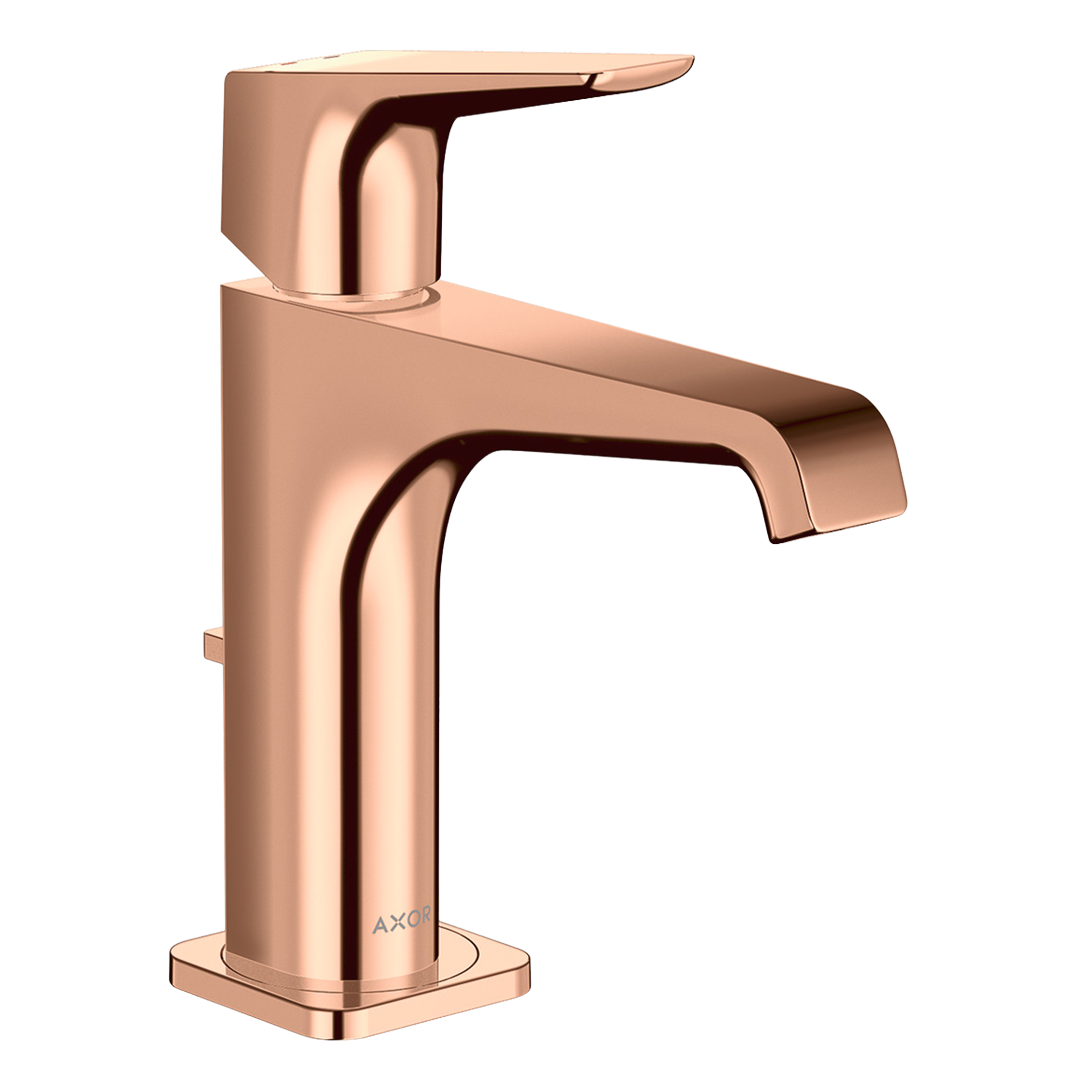 AXOR Citterio E Single Lever Handle Basin Mixer Faucet 130 with Pop-Up Waste Set from Brandt in Polished Red Gold finish