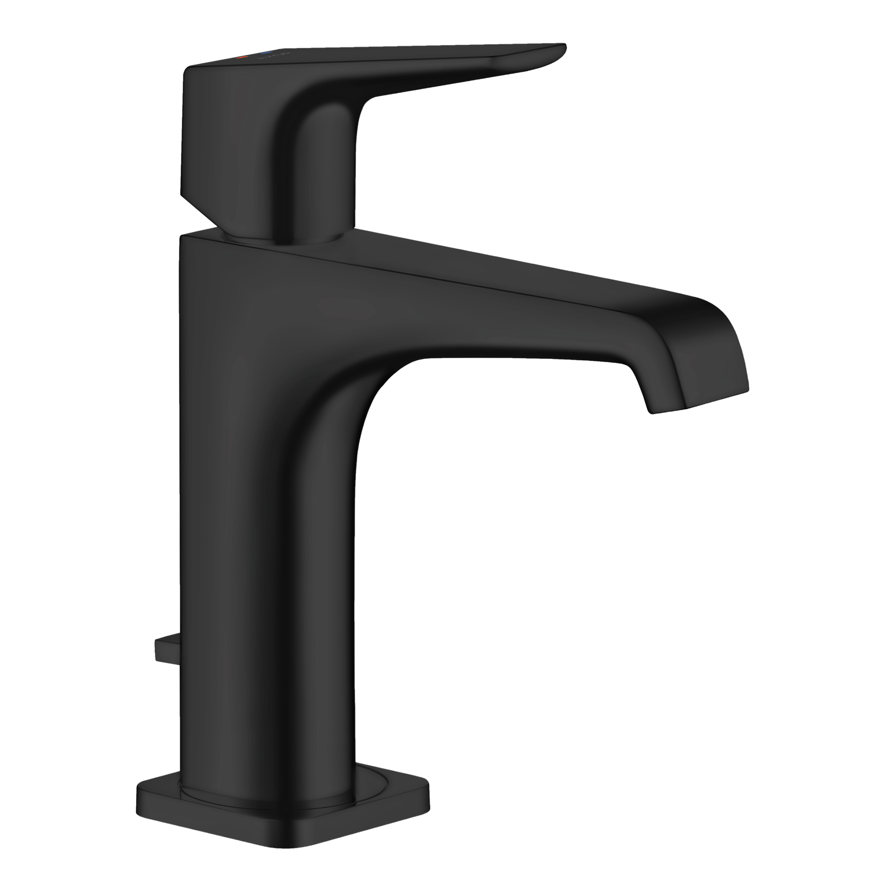 AXOR Citterio E Single Lever Handle Basin Mixer Faucet 130 with Pop-Up Waste Set from Brandt in Matt Black finish