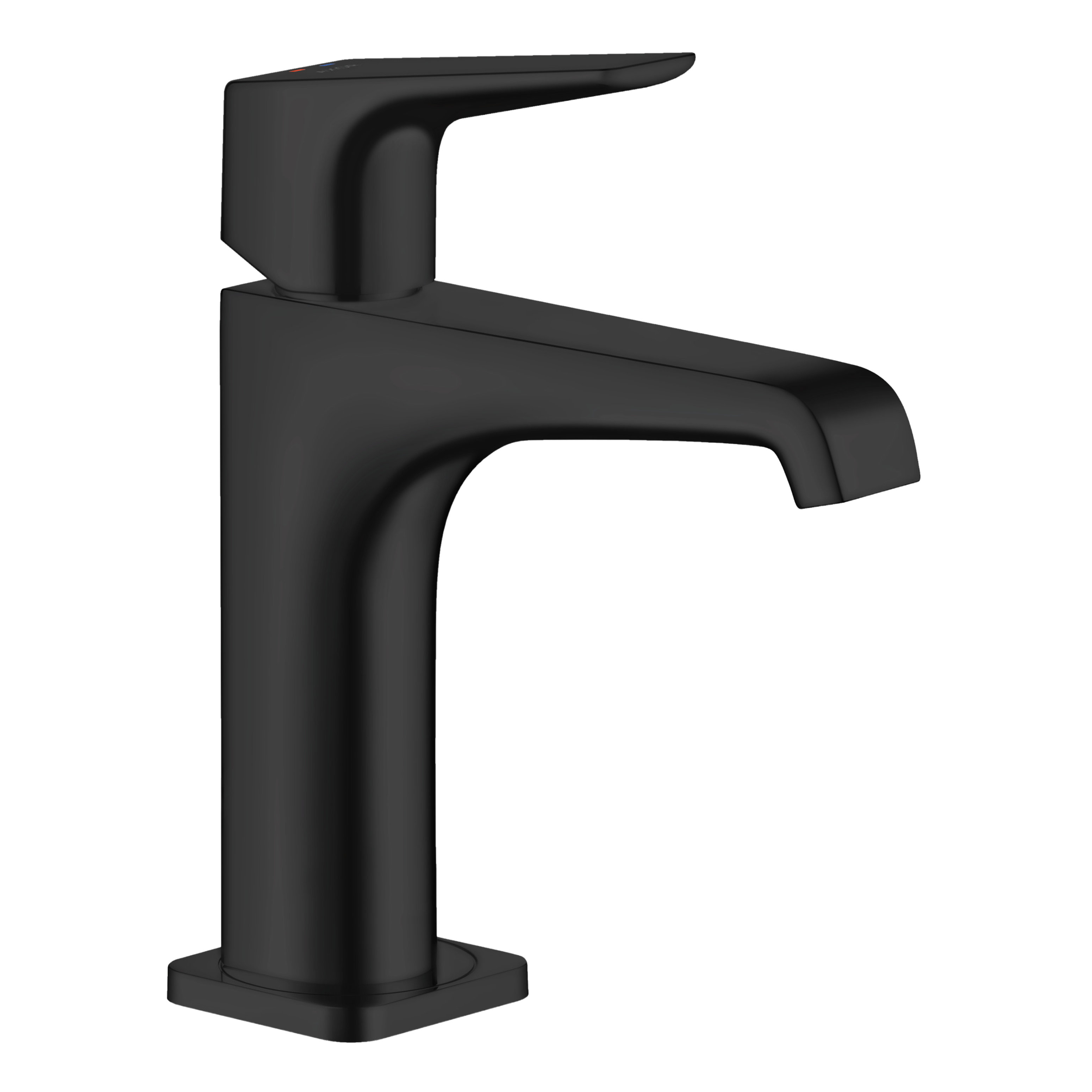 AXOR Citterio E Single Lever Handle Basin Mixer Faucet 130 with Open Waste Set from Brandt in Matt Black finish