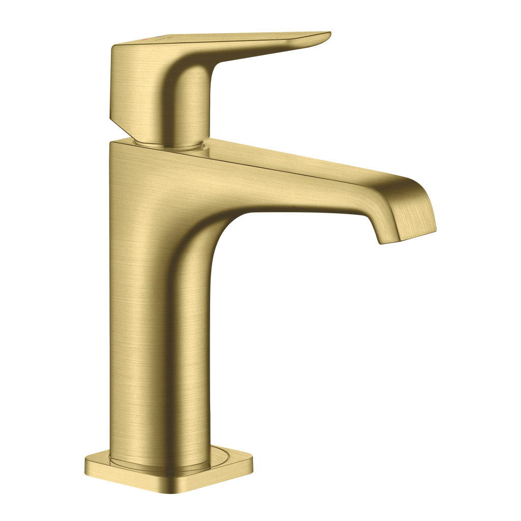 AXOR Citterio E Single Lever Handle Basin Mixer Faucet 130 with Open Waste Set from Brandt in Brushed Brass finish