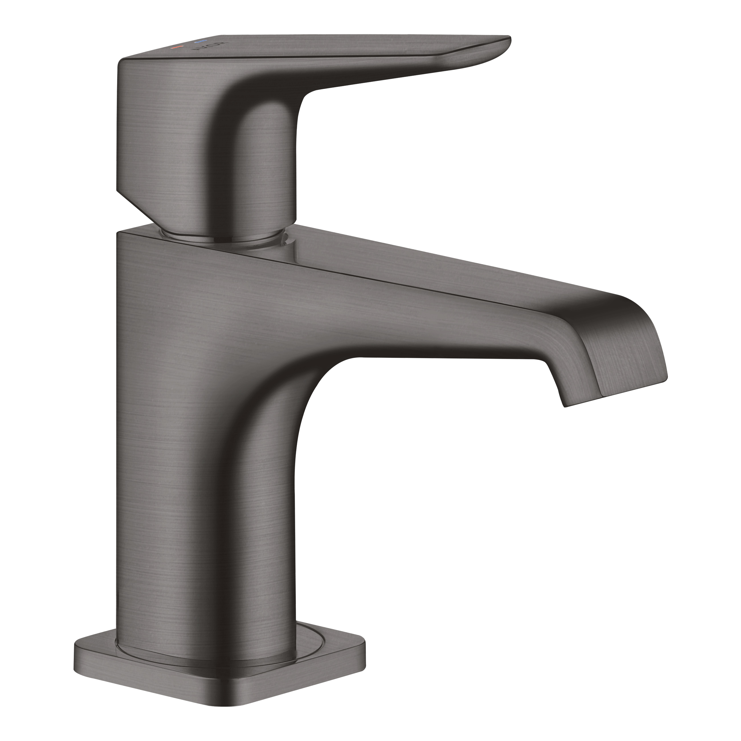 AXOR Citterio E Single Lever Handle Basin Mixer Faucet 90 with Open Waste Set from Brandt in Brushed Black Chrome finish
