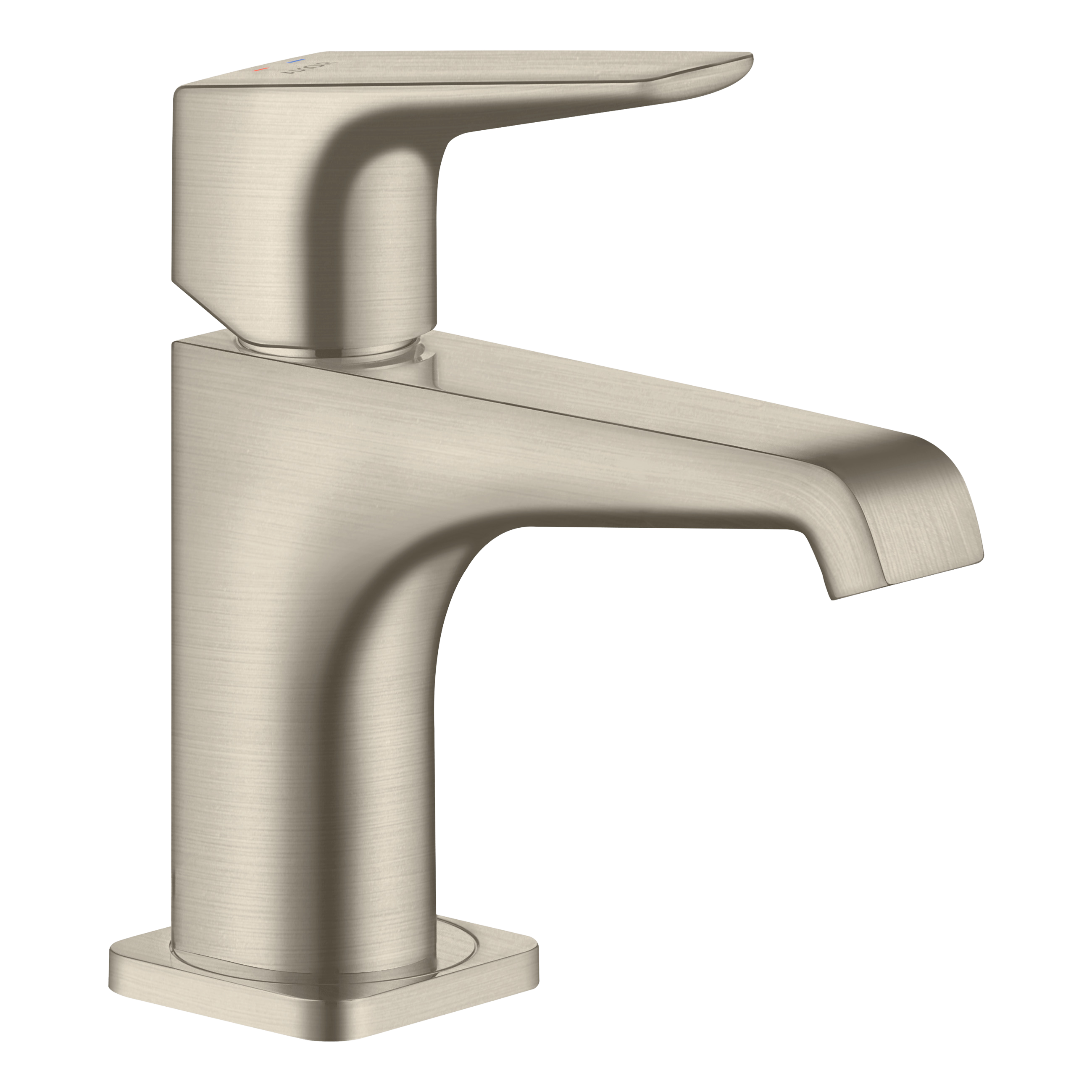 AXOR Citterio E Single Lever Handle Basin Mixer Faucet 90 with Open Waste Set from Brandt in Brushed Nickel finish