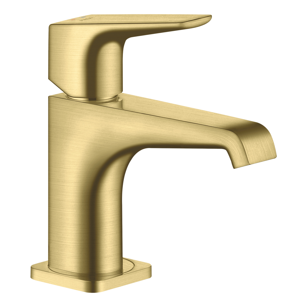AXOR Citterio E Single Lever Handle Basin Mixer Faucet 90 with Open Waste Set from Brandt in Brushed Brass finish