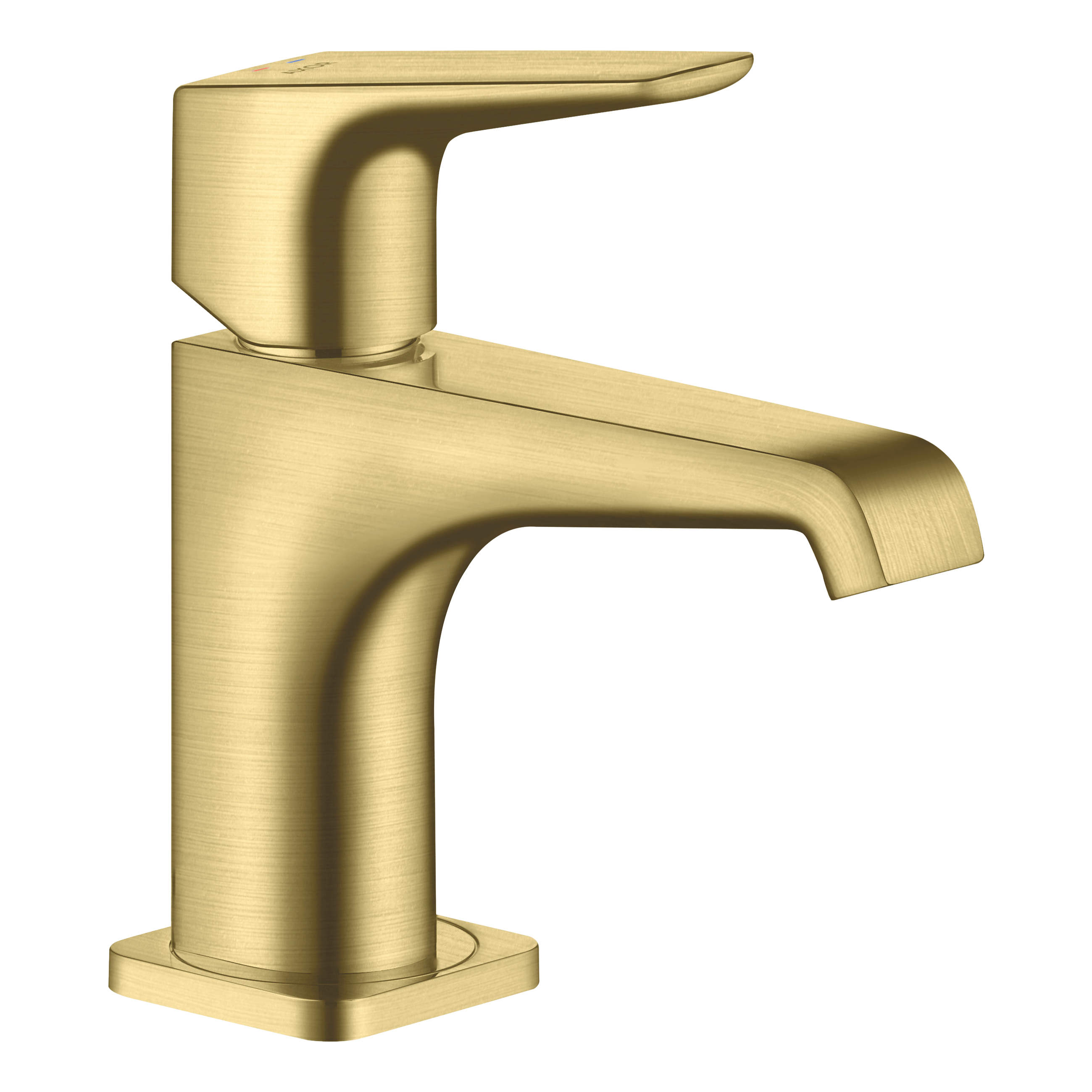 AXOR Citterio E Single Lever Handle Basin Mixer Faucet 90 with Open Waste Set from Brandt in Brushed Brass finish