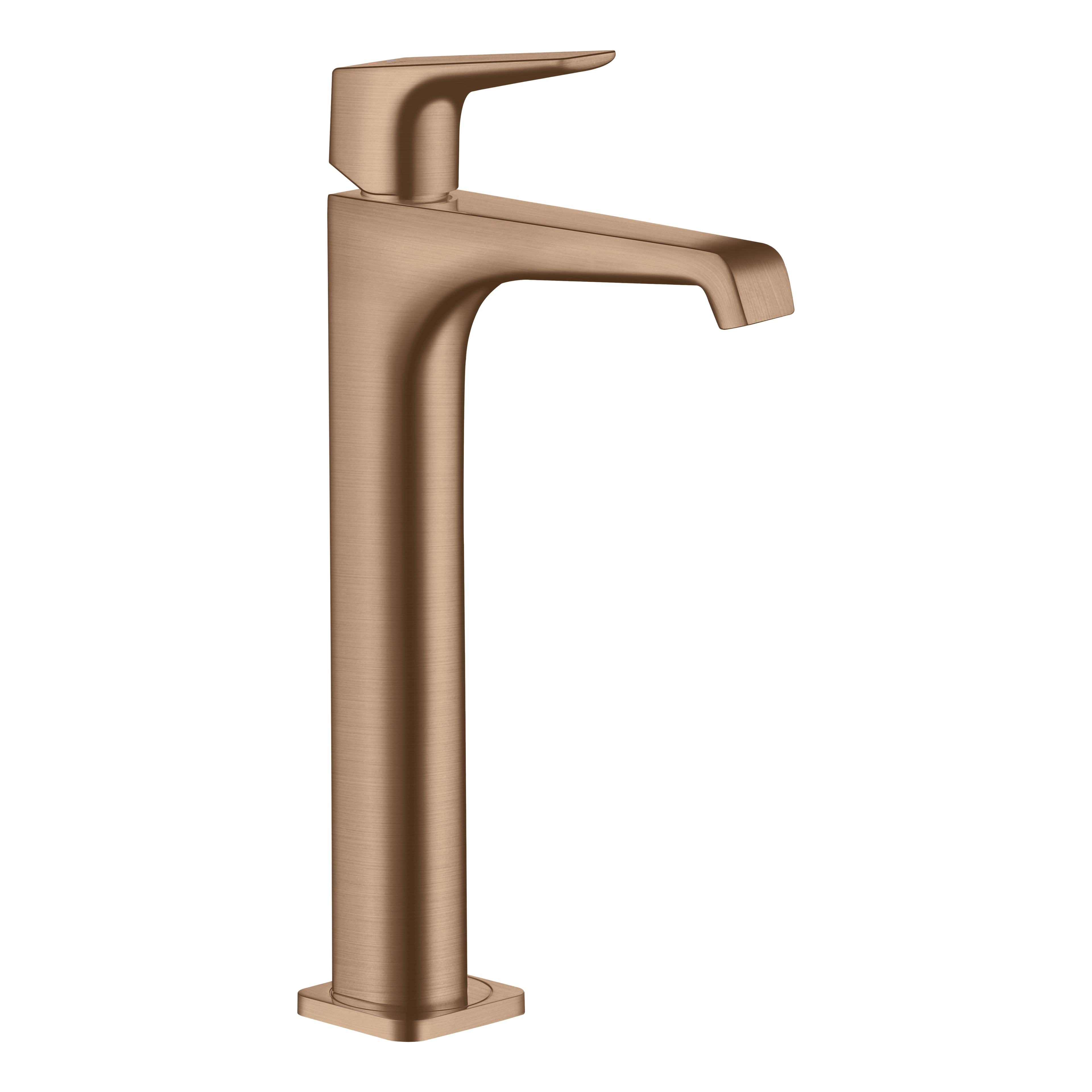 AXOR Citterio E Single Lever Handle Basin Mixer Faucet 250 with Open Waste Set from Brandt in Brushed Red Gold finish