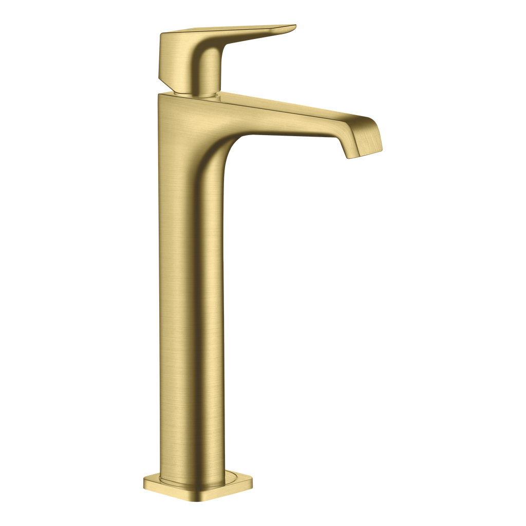 AXOR Citterio E Single Lever Handle Basin Mixer Faucet 250 with Open Waste Set from Brandt in Brushed Brass finish