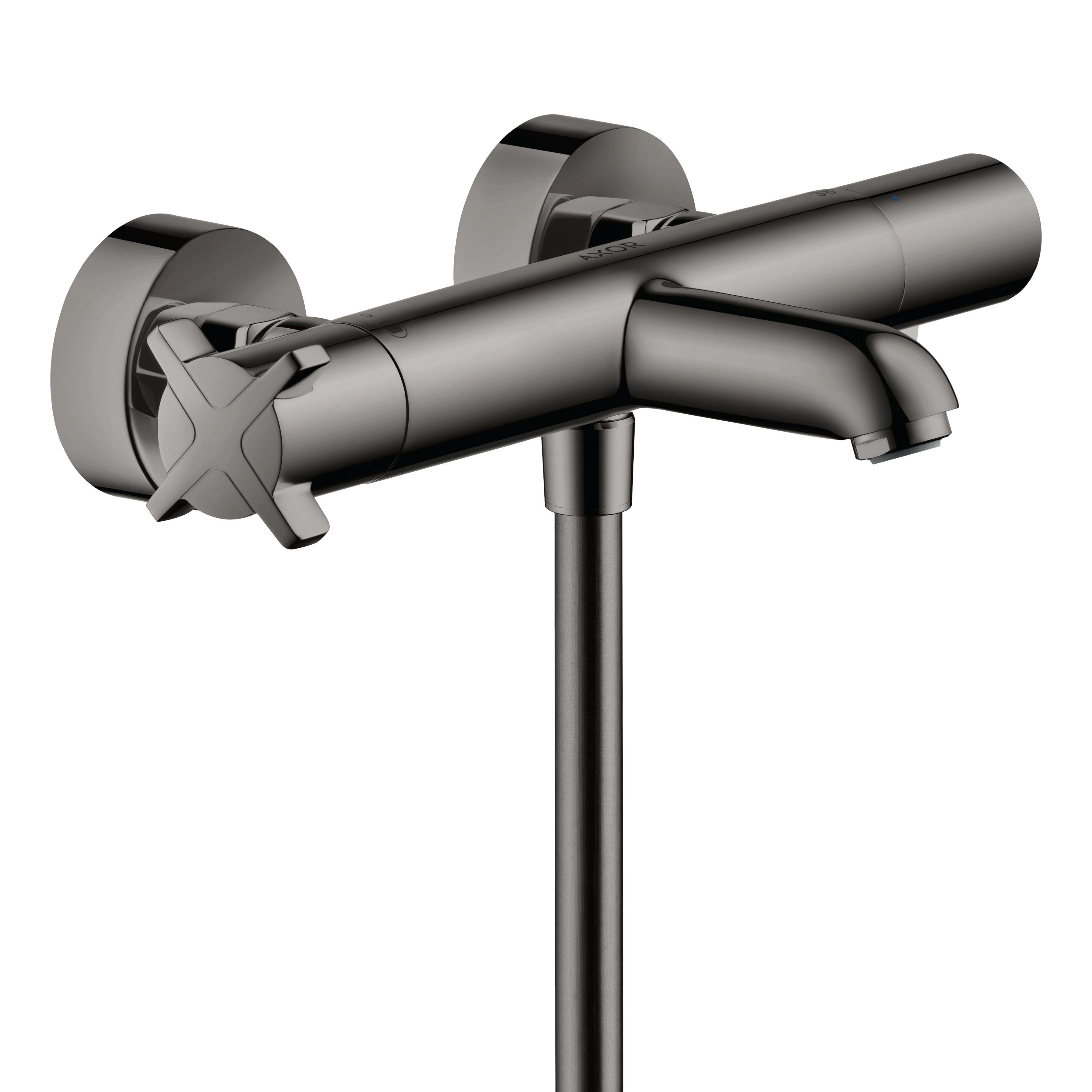 AXOR Citterio E Bath & Shower Thermostatic Mixer Faucet from Brandt in Polished Black Chrome finish