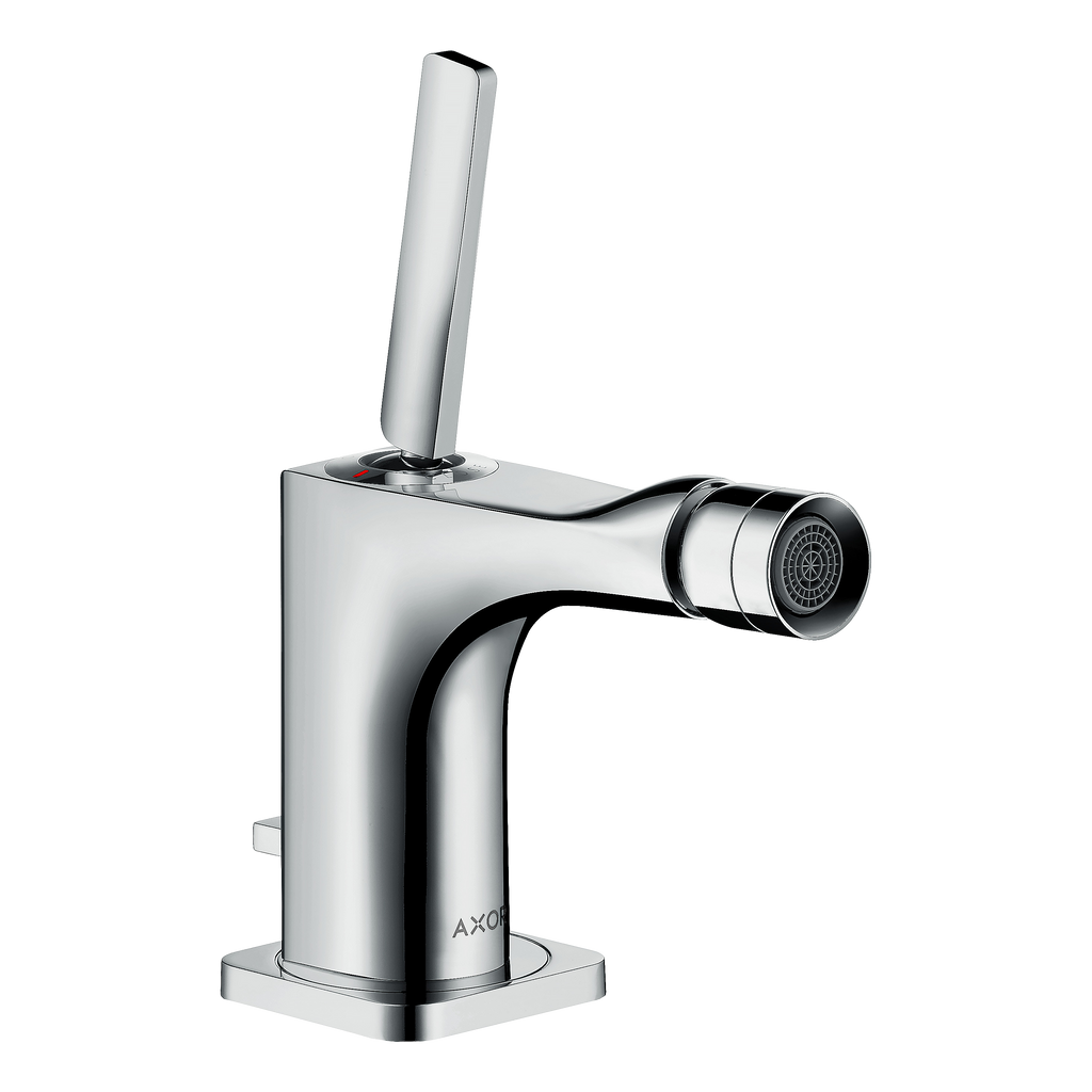 AXOR Citterio E Single Pin Handle Bidet Mixer Faucet with Pop-Up Waste Set from Brandt in Chrome finish