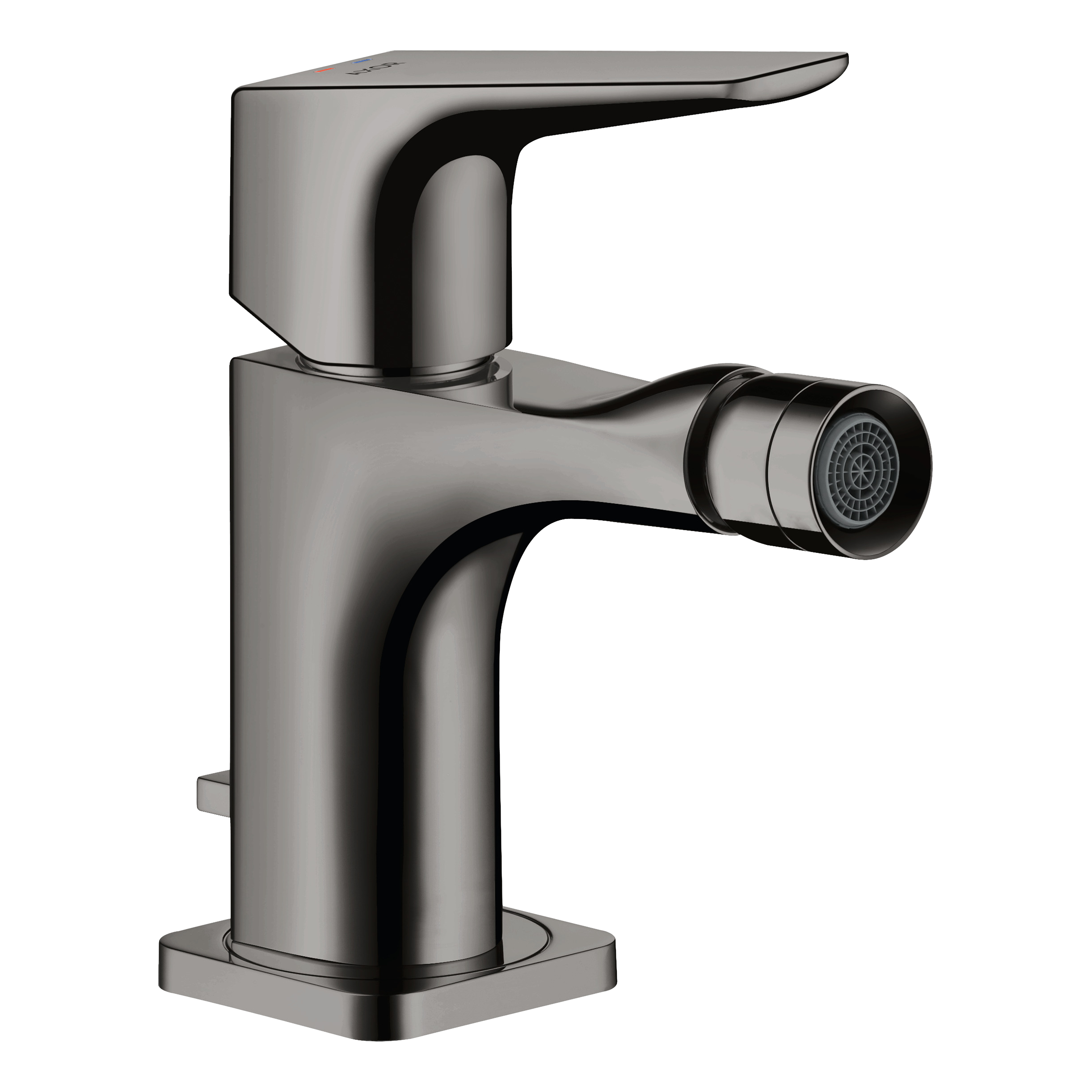 AXOR Citterio E Single Lever Handle Bidet Mixer Faucet with Lever Handle and Pop-Up Waste Set from Brandt in Polished Black Chrome finish