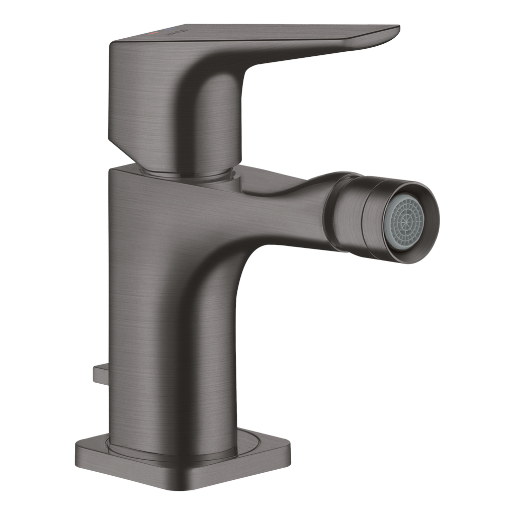AXOR Citterio E Single Lever Handle Bidet Mixer Faucet with Lever Handle and Pop-Up Waste Set from Brandt in Brushed Black Chrome finish