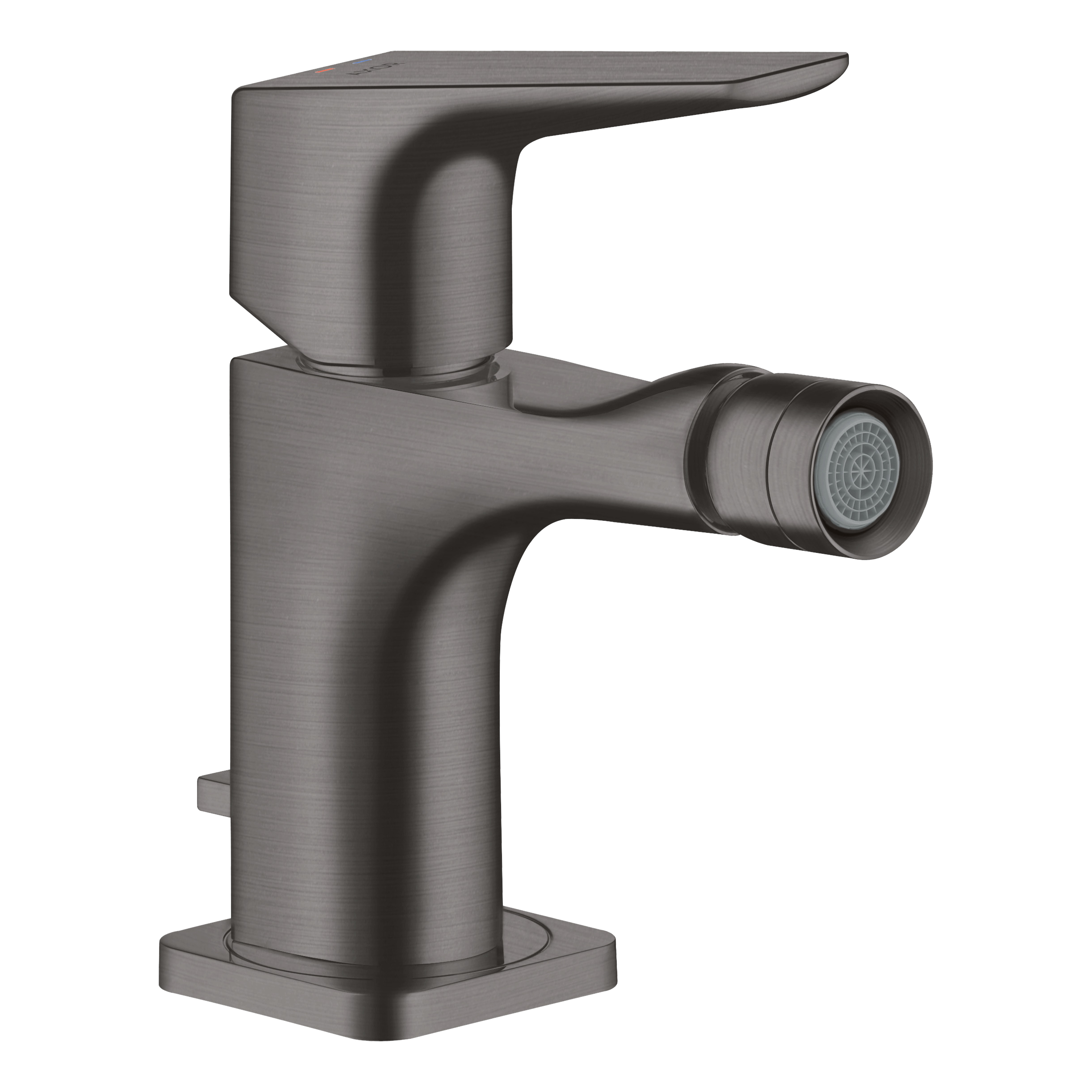 AXOR Citterio E Single Lever Handle Bidet Mixer Faucet with Lever Handle and Pop-Up Waste Set from Brandt in Brushed Black Chrome finish