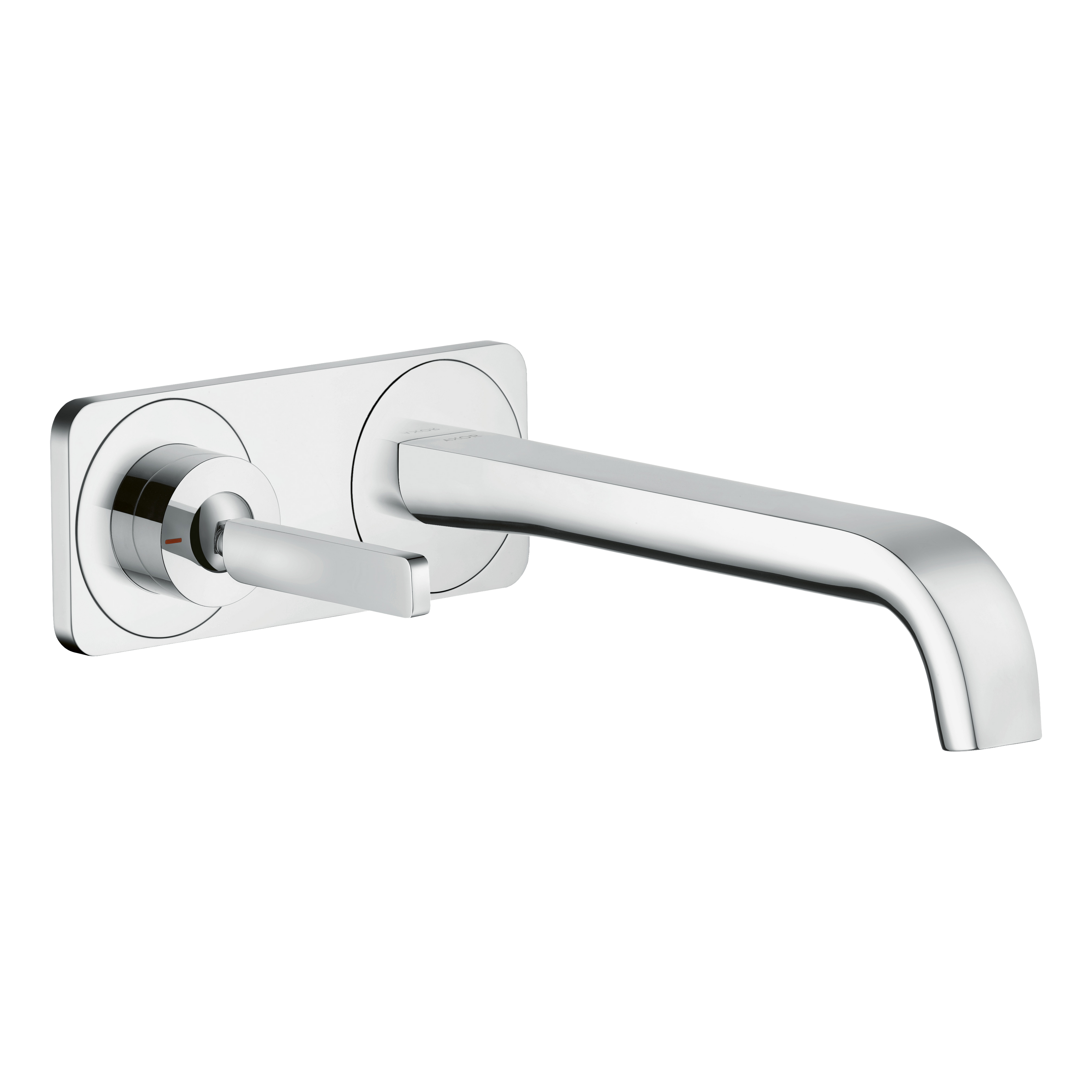 AXOR Citterio E Single Lever Handle 2-Hole Concealed Basin Mixer Faucet with 221 mm Spout and Plate from Brandt in Chrome finish