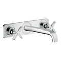 AXOR Citterio E 3-Hole Concealed Basin Mixer Faucet with 220 mm Spout and Plate from Brandt in Chrome finish