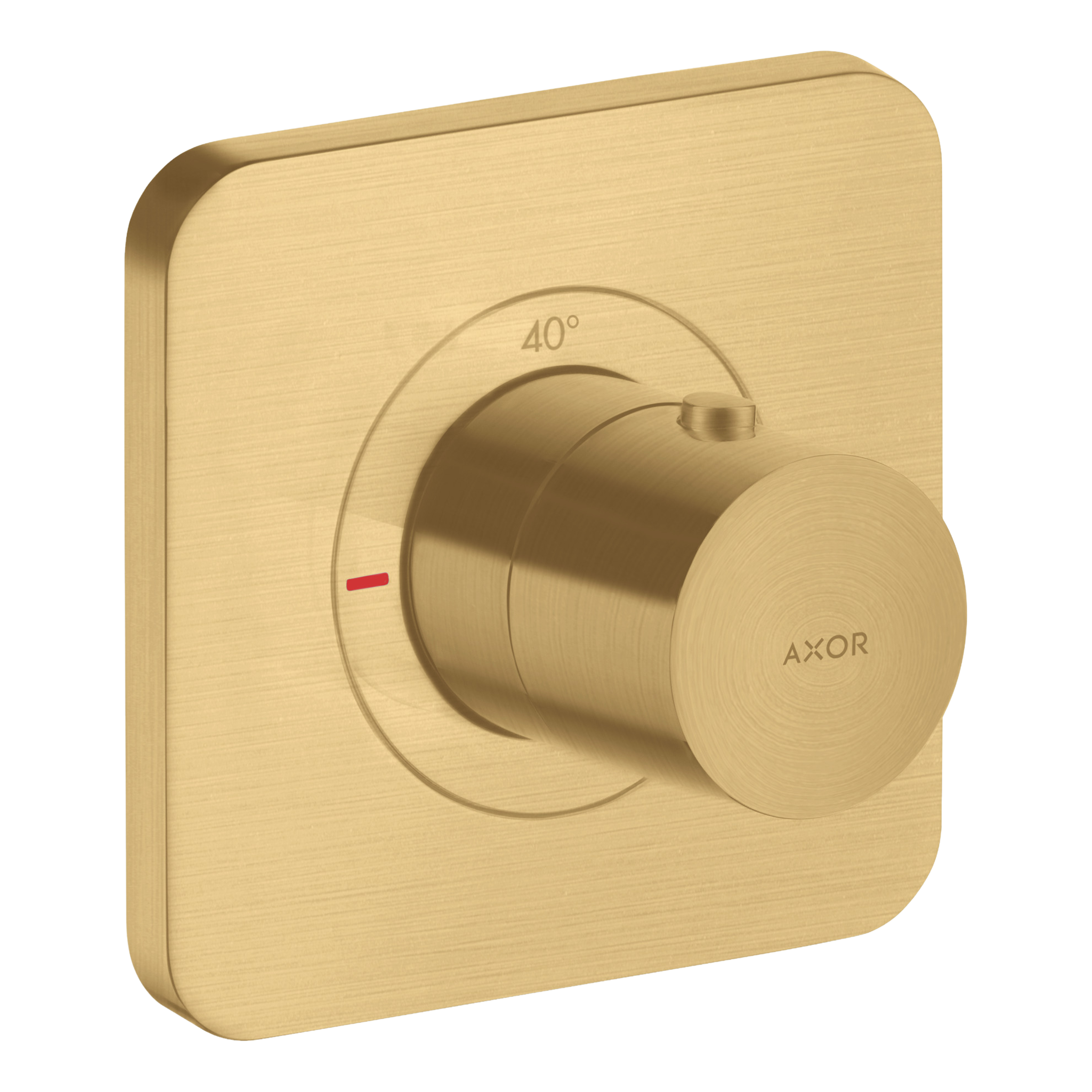 AXOR Citterio E Concealed Shower Thermostat 120/120 from Brandt in Brushed Gold Optic finish