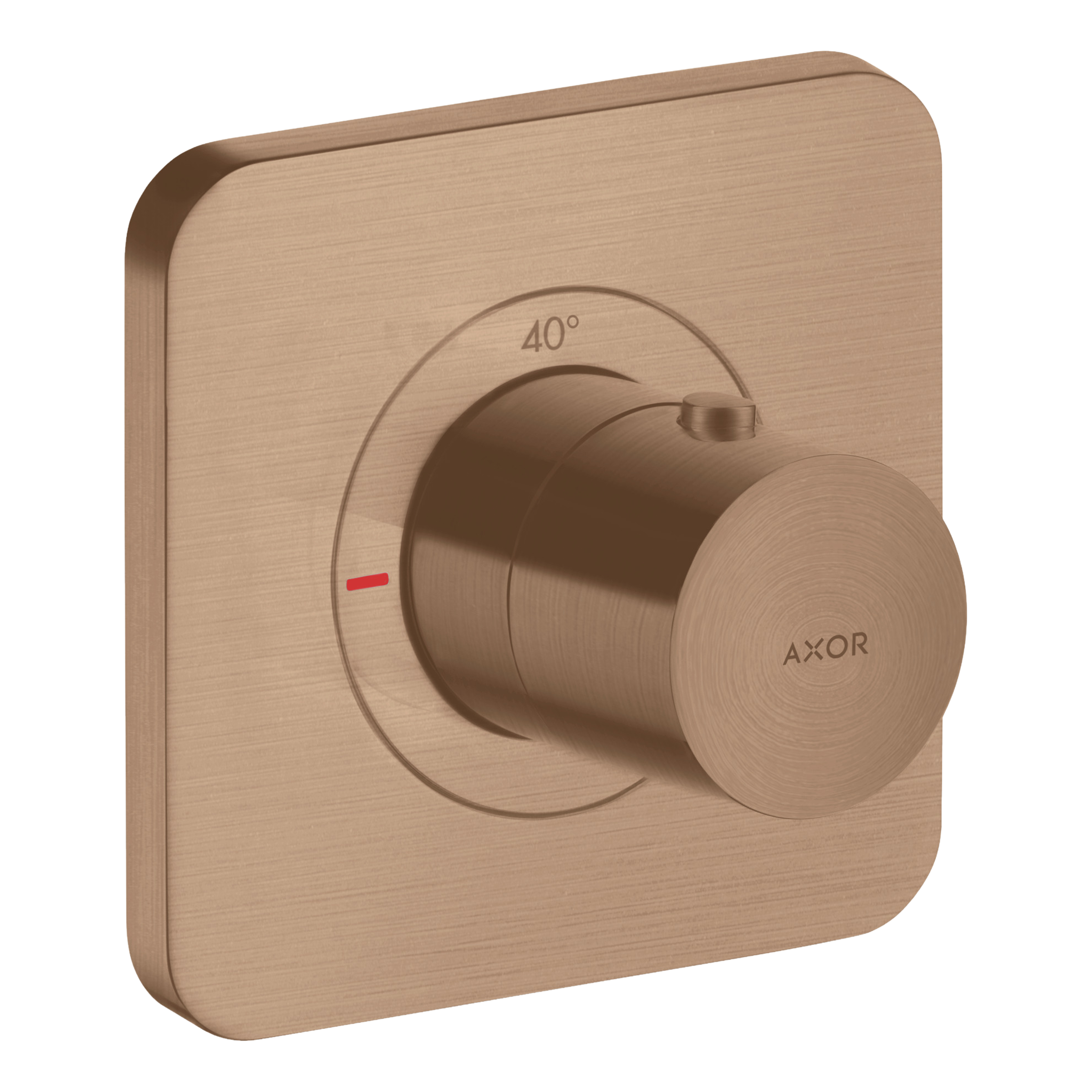 AXOR Citterio E Concealed Shower Thermostat 120/120 from Brandt in Brushed Red Gold finish