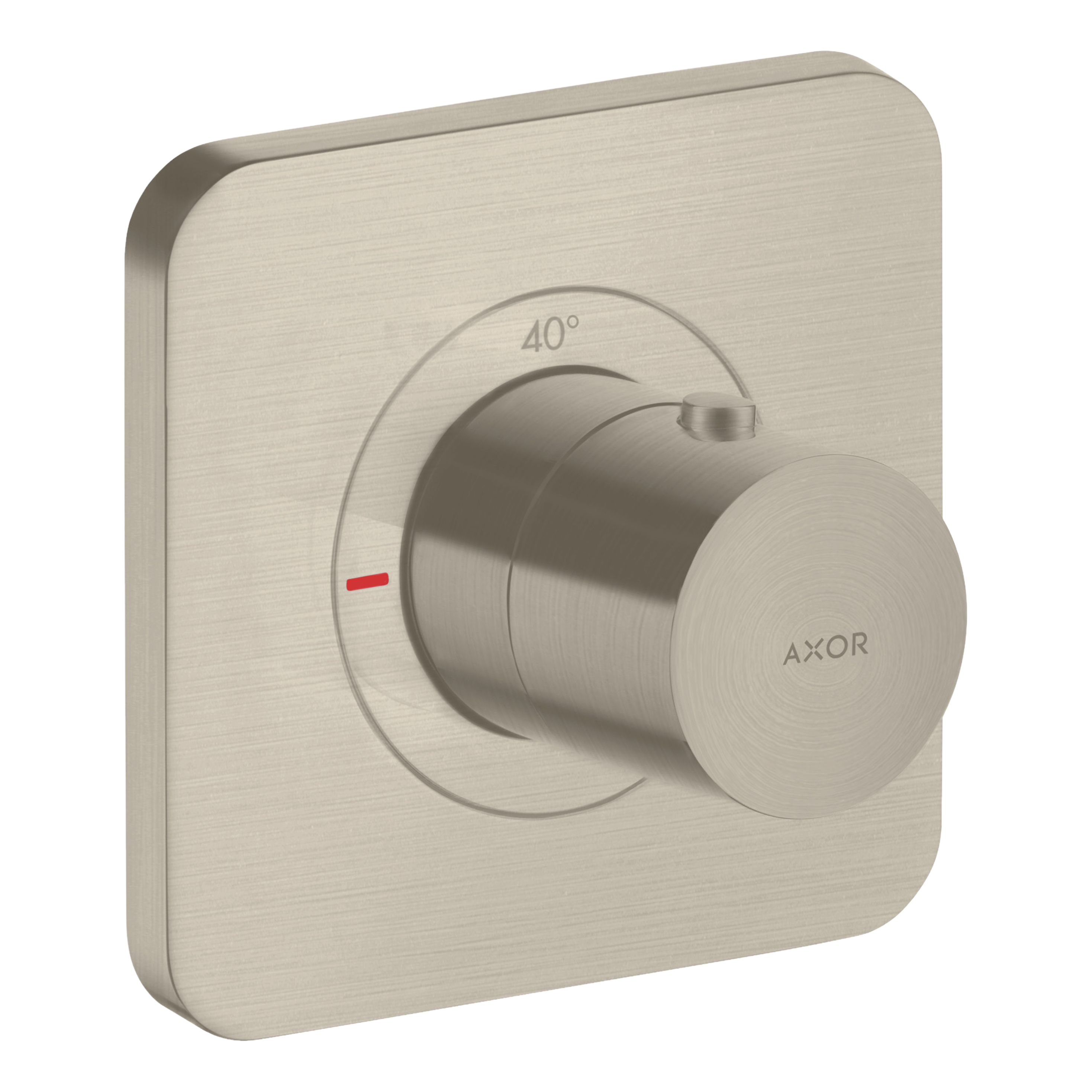 AXOR Citterio E Concealed Shower Thermostat 120/120 from Brandt in Brushed Nickel finish