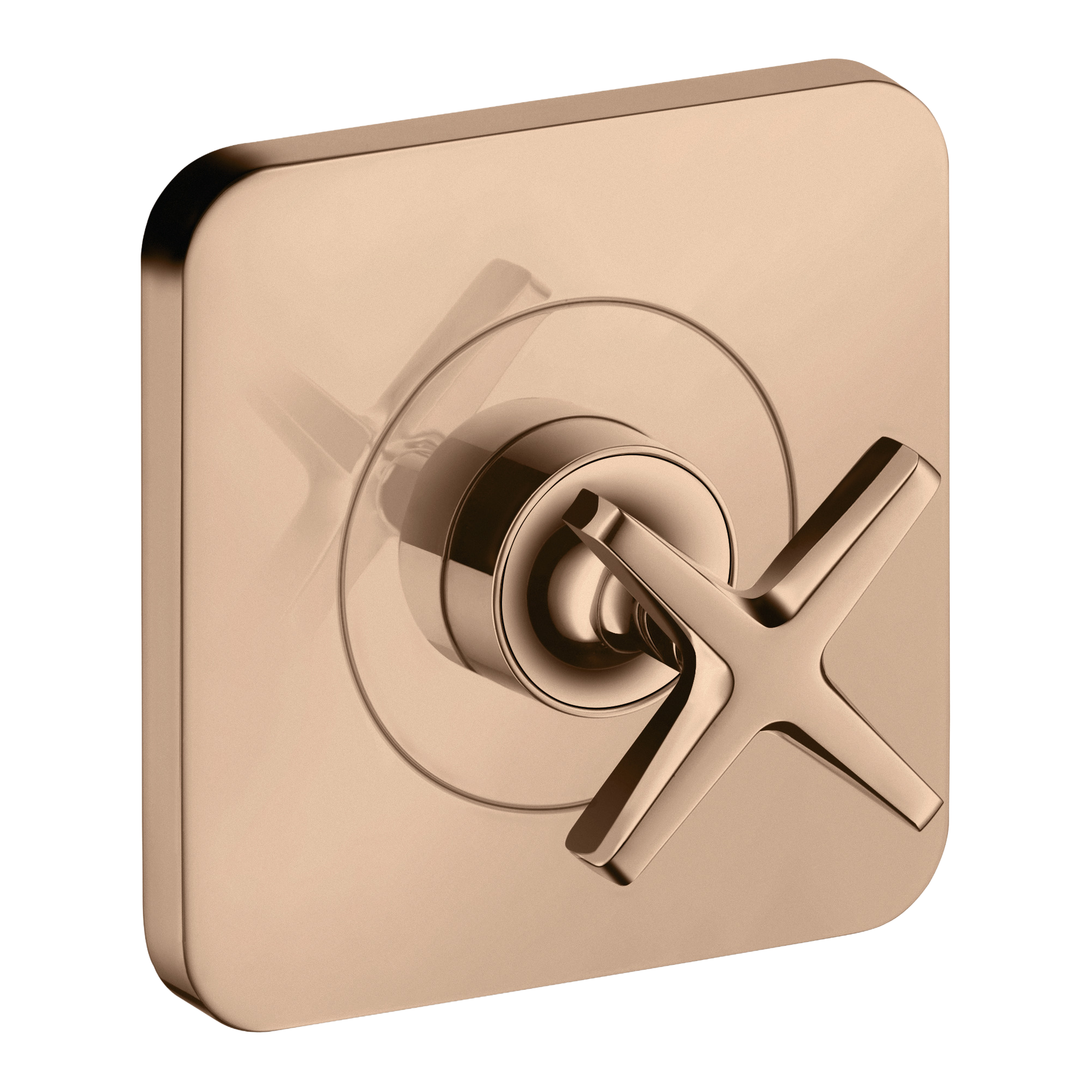 AXOR Citterio E Concealed Shut-Off Valve 120/120 from Brandt in Polished Red Gold finish