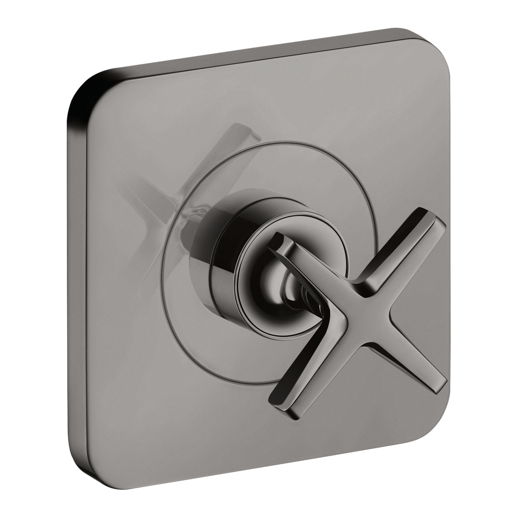 AXOR Citterio E Concealed Shut-Off Valve 120/120 from Brandt in Polished Black Chrome finish