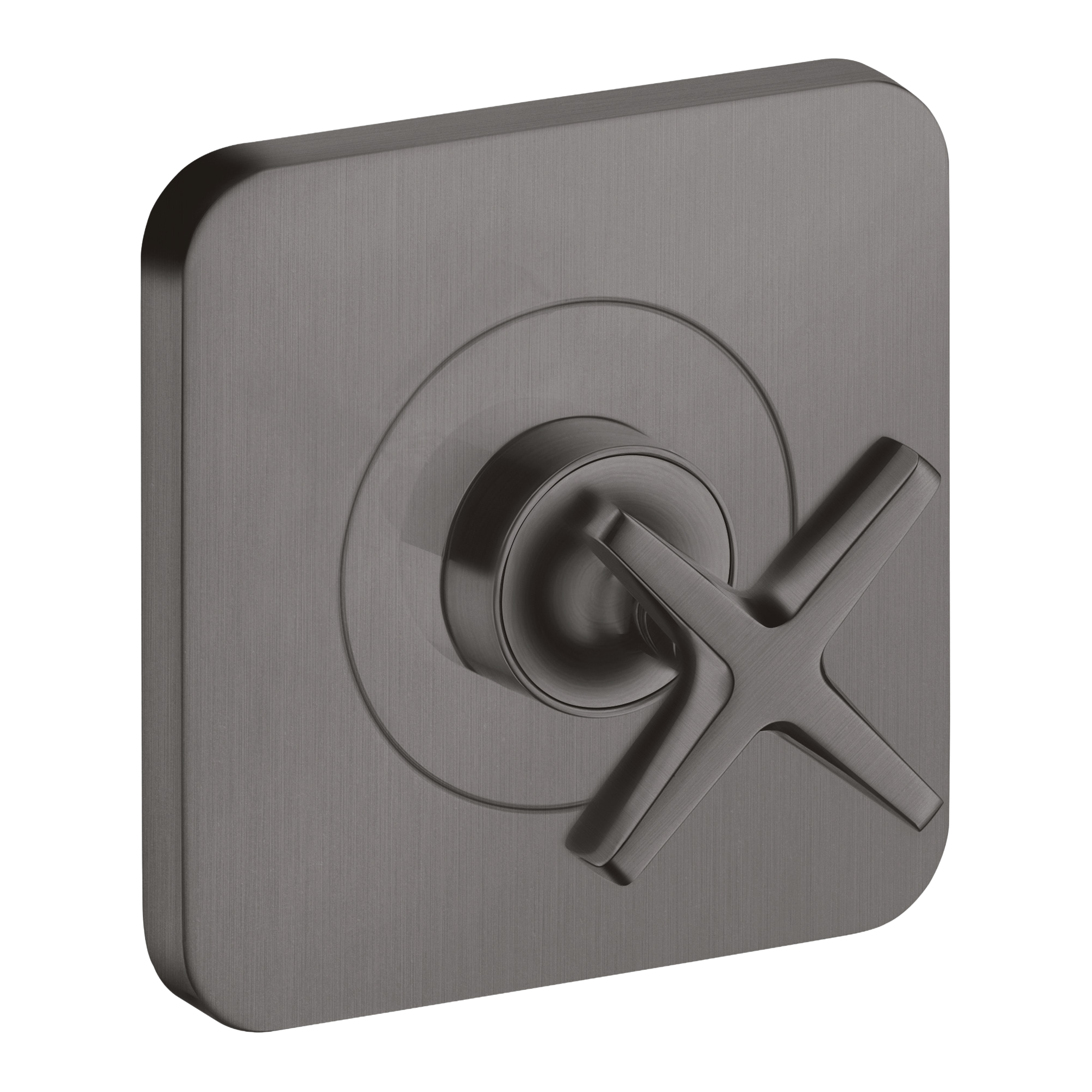 AXOR Citterio E Concealed Shut-Off Valve 120/120 from Brandt in Brushed Black Chrome finish