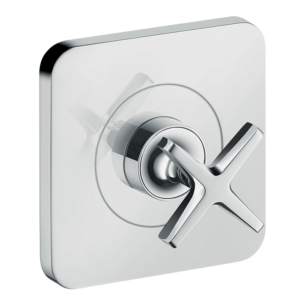 AXOR Citterio E Concealed Shut-Off Valve 120/120 from Brandt in Stainless Steel Optic finish
