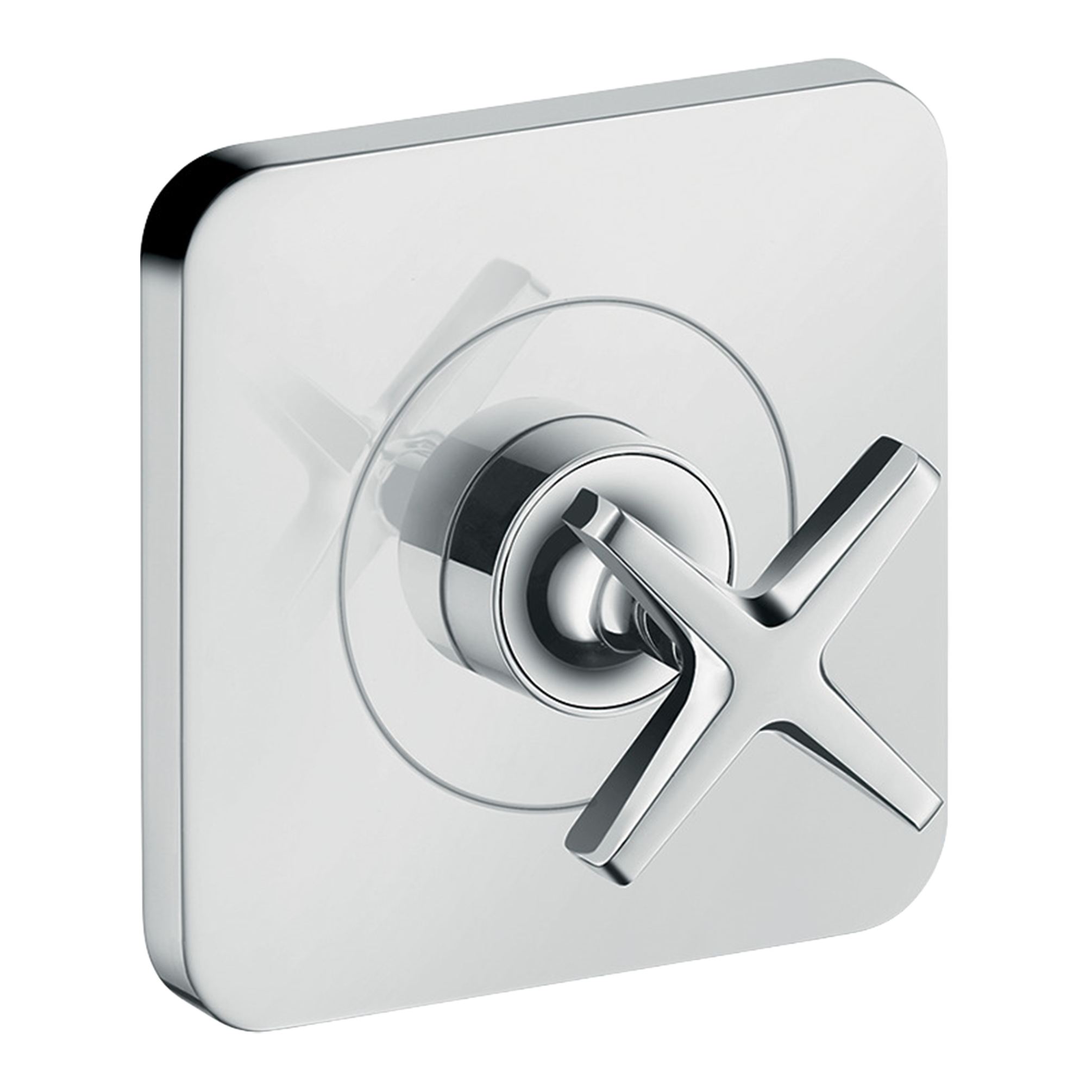 AXOR Citterio E Concealed Shut-Off Valve 120/120 from Brandt in Stainless Steel Optic finish