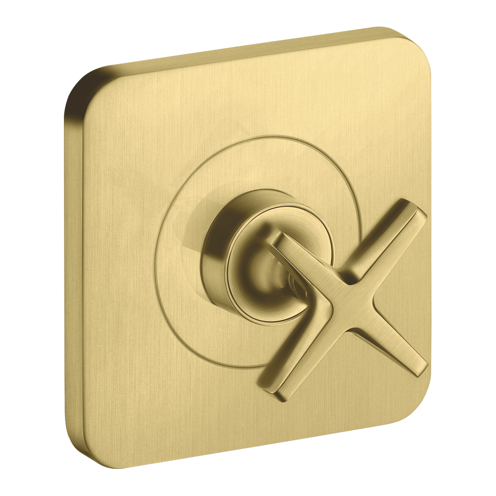 AXOR Citterio E Concealed Shut-Off Valve 120/120 from Brandt in Brushed Brass finish
