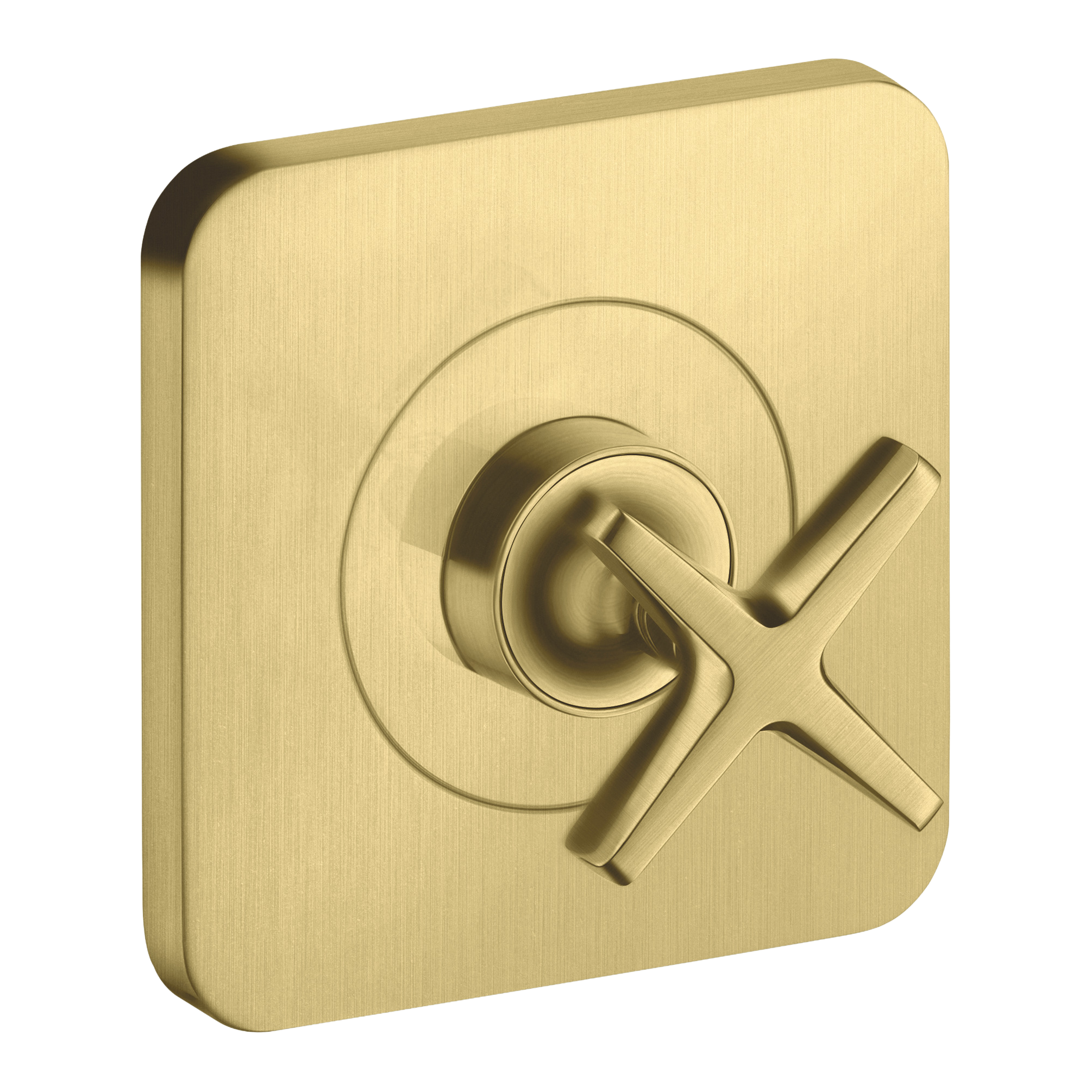 AXOR Citterio E Concealed Shut-Off Valve 120/120 from Brandt in Brushed Brass finish