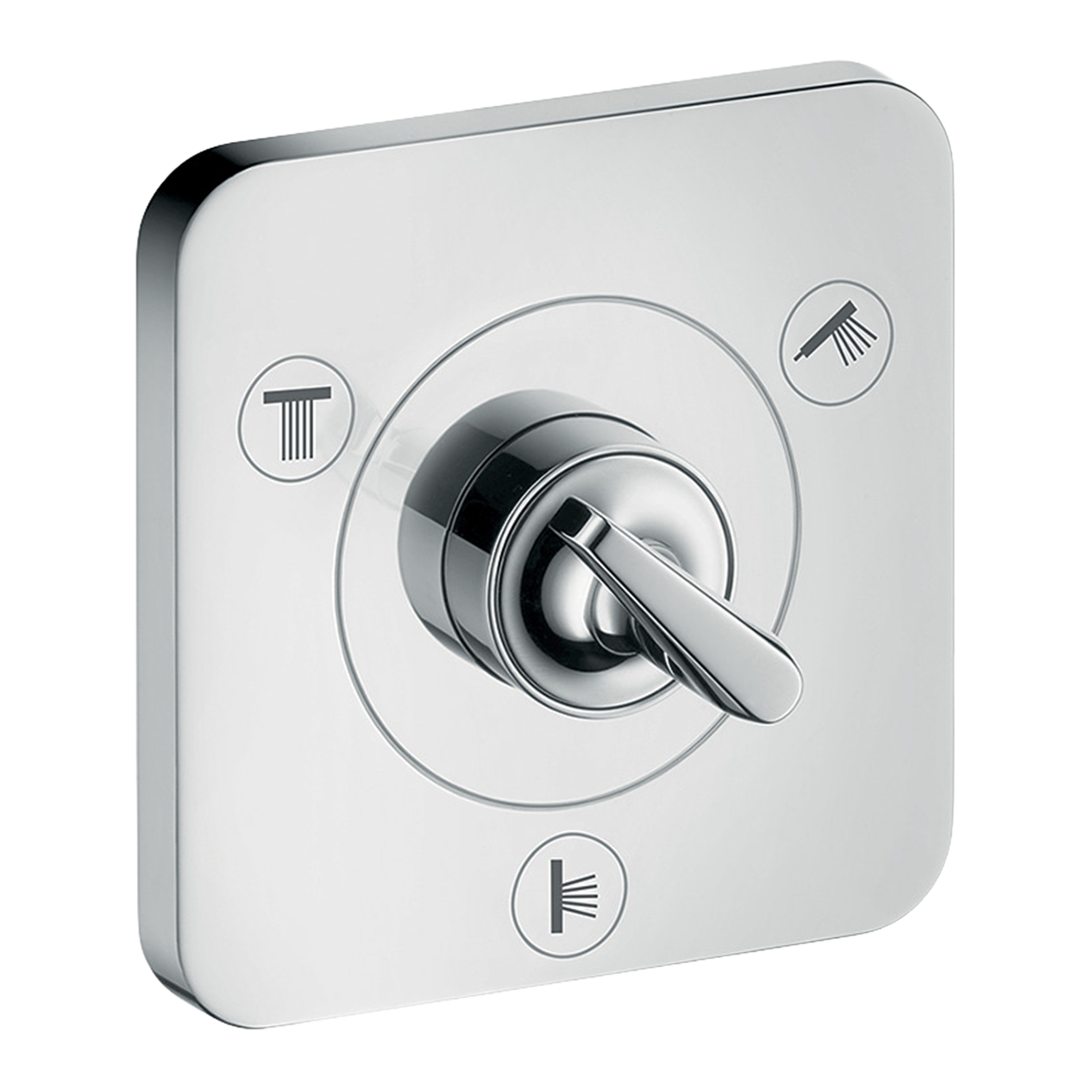 AXOR Citterio E Trio Quattro Concealed Shut-Off Diverter Valve 120/120 from Brandt in Chrome finish