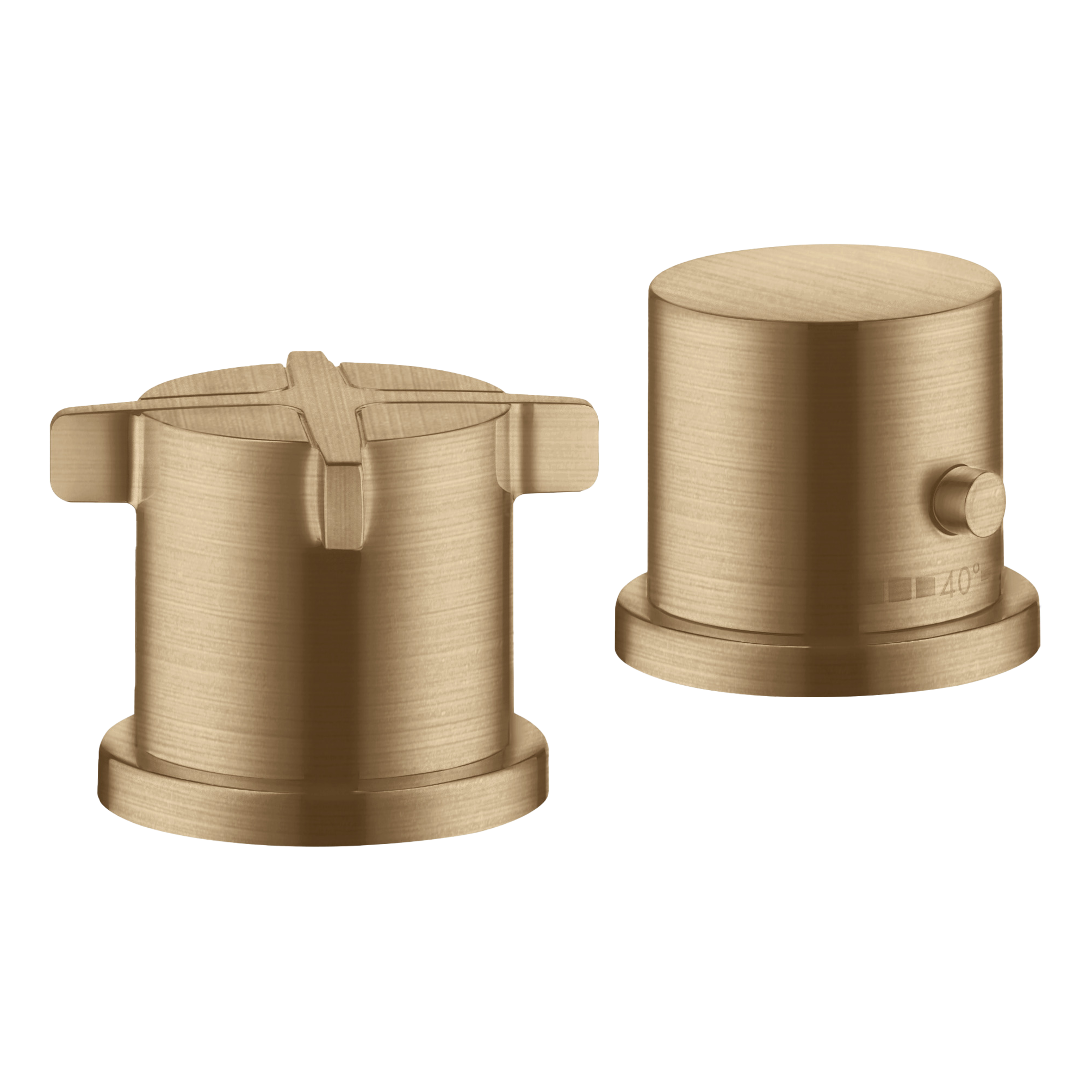 AXOR Citterio E 2-Hole Rim-Mounted Thermostatic Bath Mixer from Brandt in Brushed Bronze finish