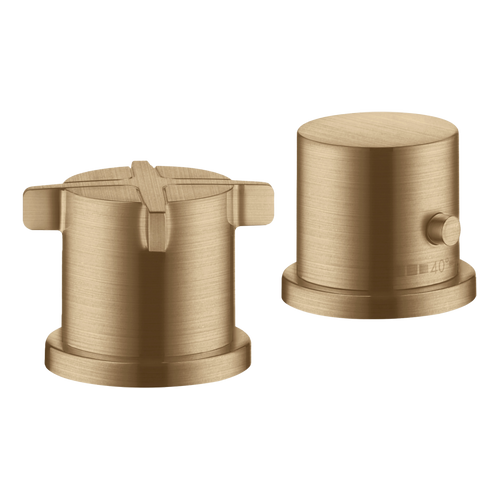 AXOR Citterio E 2-Hole Rim-Mounted Thermostatic Bath Mixer from Brandt in Brushed Bronze finish
