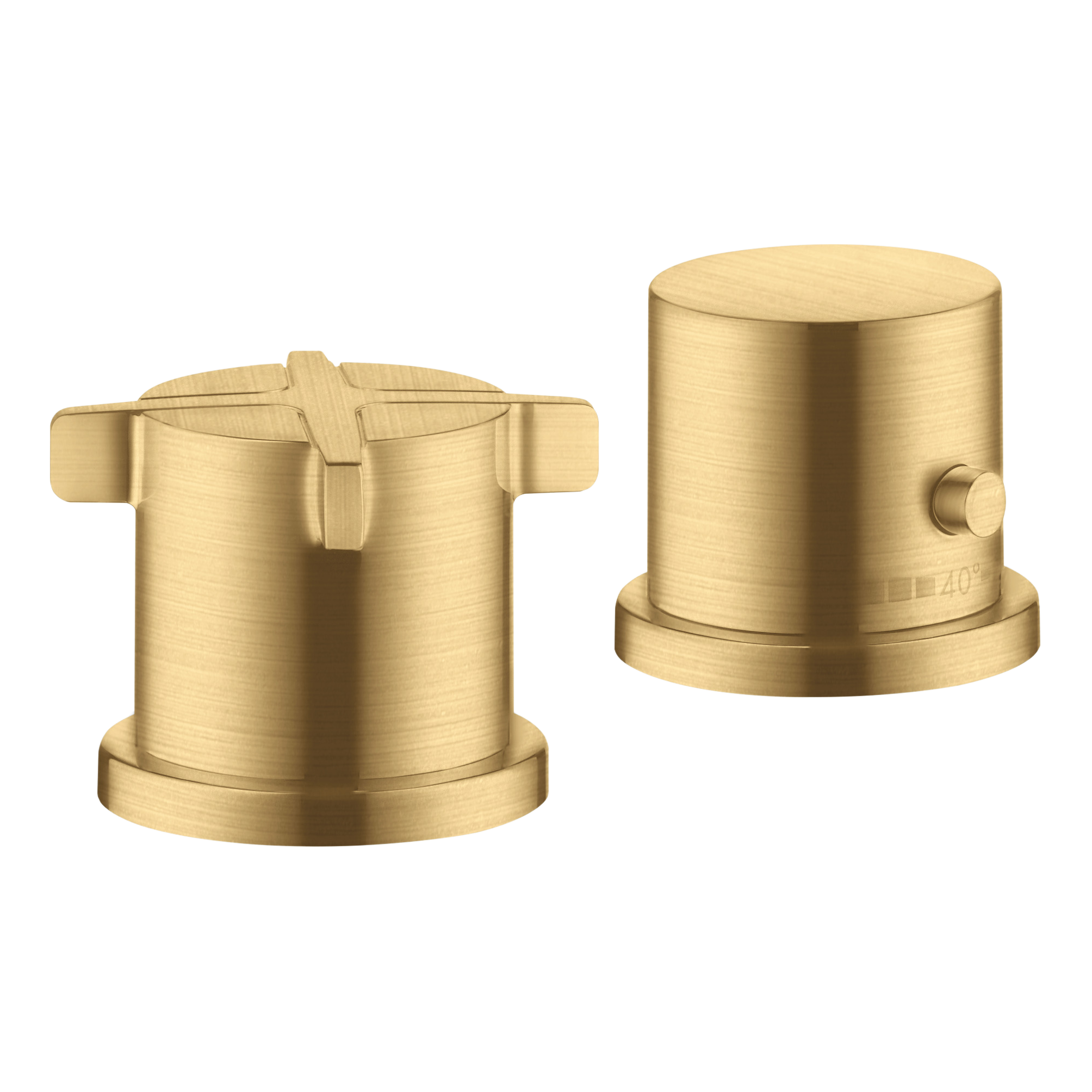AXOR Citterio E 2-Hole Rim-Mounted Thermostatic Bath Mixer from Brandt in Brushed Gold Optic finish