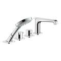 AXOR Citterio E 4-Hole Rim-Mounted Bath & Shower Mixer Faucet from Brandt in Chrome finish