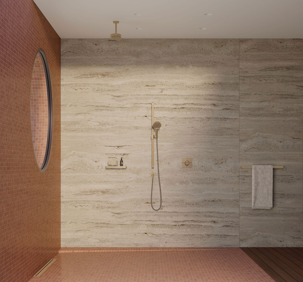 AXOR Citterio E Shower Bar 90 cm with 1,6 m Shower Hose from Brandt in Brushed Bronze finish
