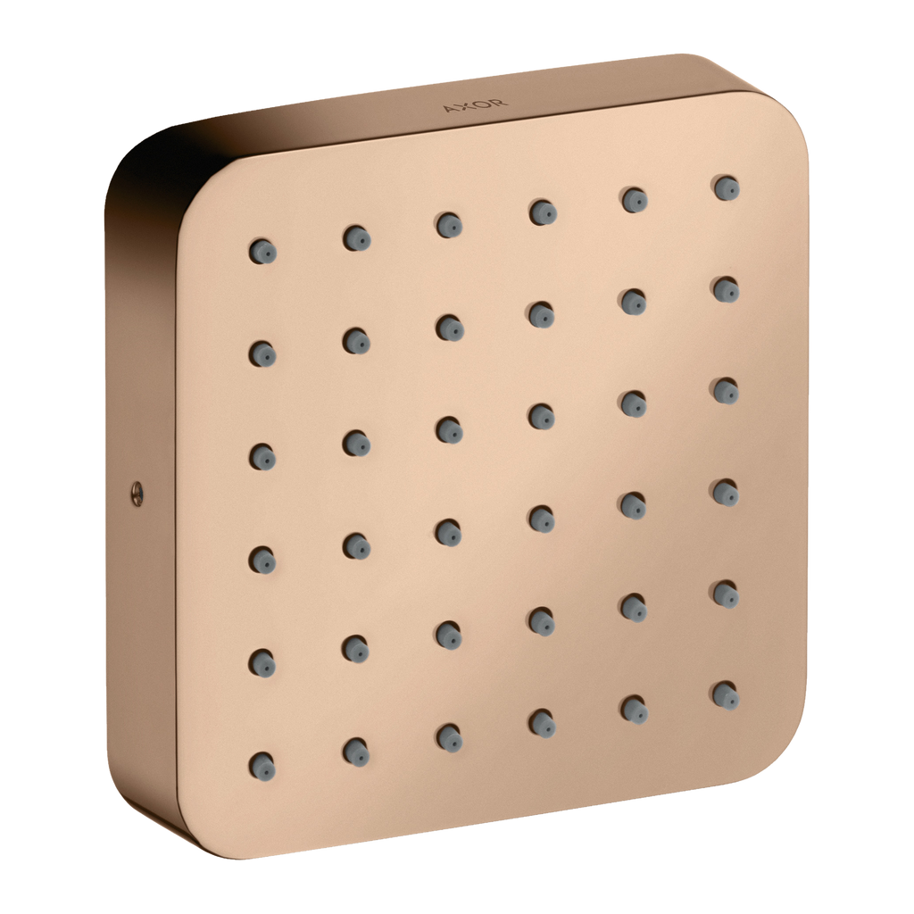 AXOR Citterio E Concealed Side Shower Module 120/120 Softsquare from Brandt in Polished Red Gold finish