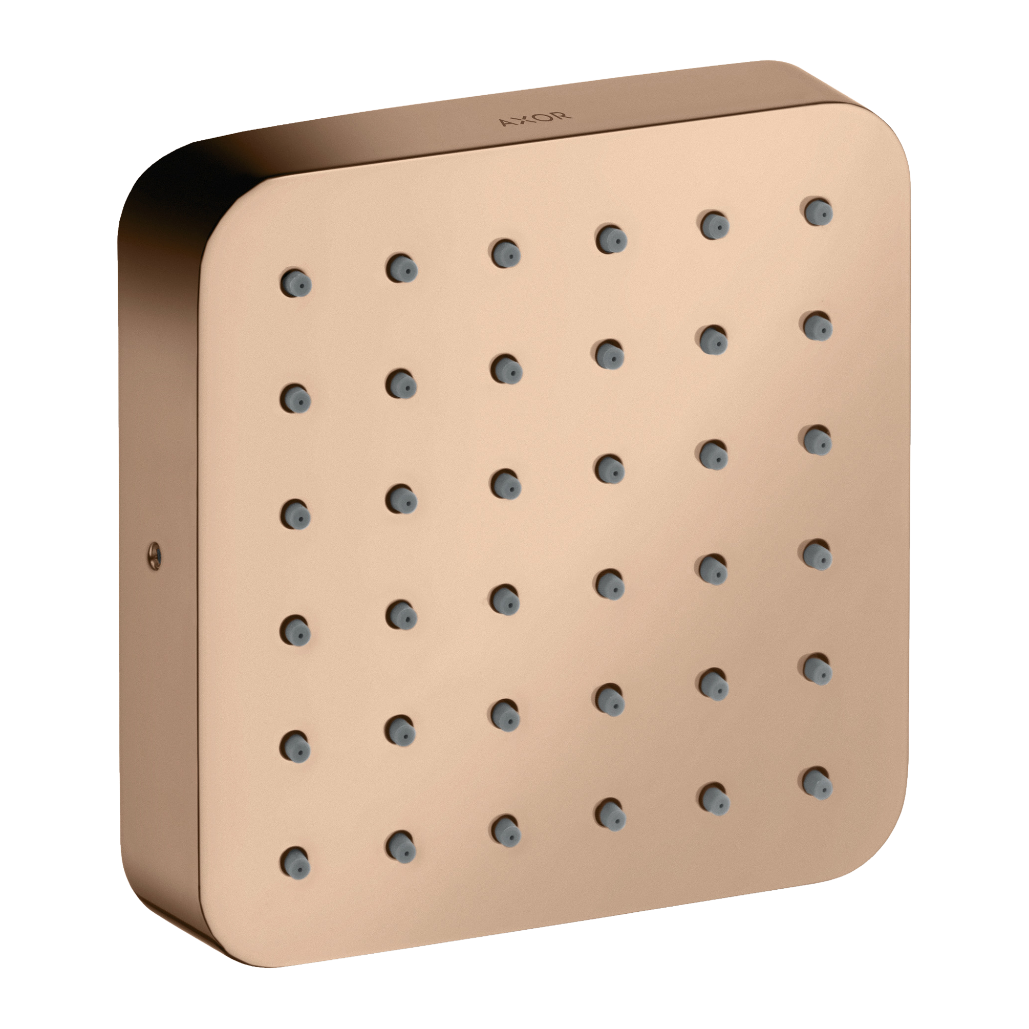 AXOR Citterio E Concealed Side Shower Module 120/120 Softsquare from Brandt in Polished Red Gold finish